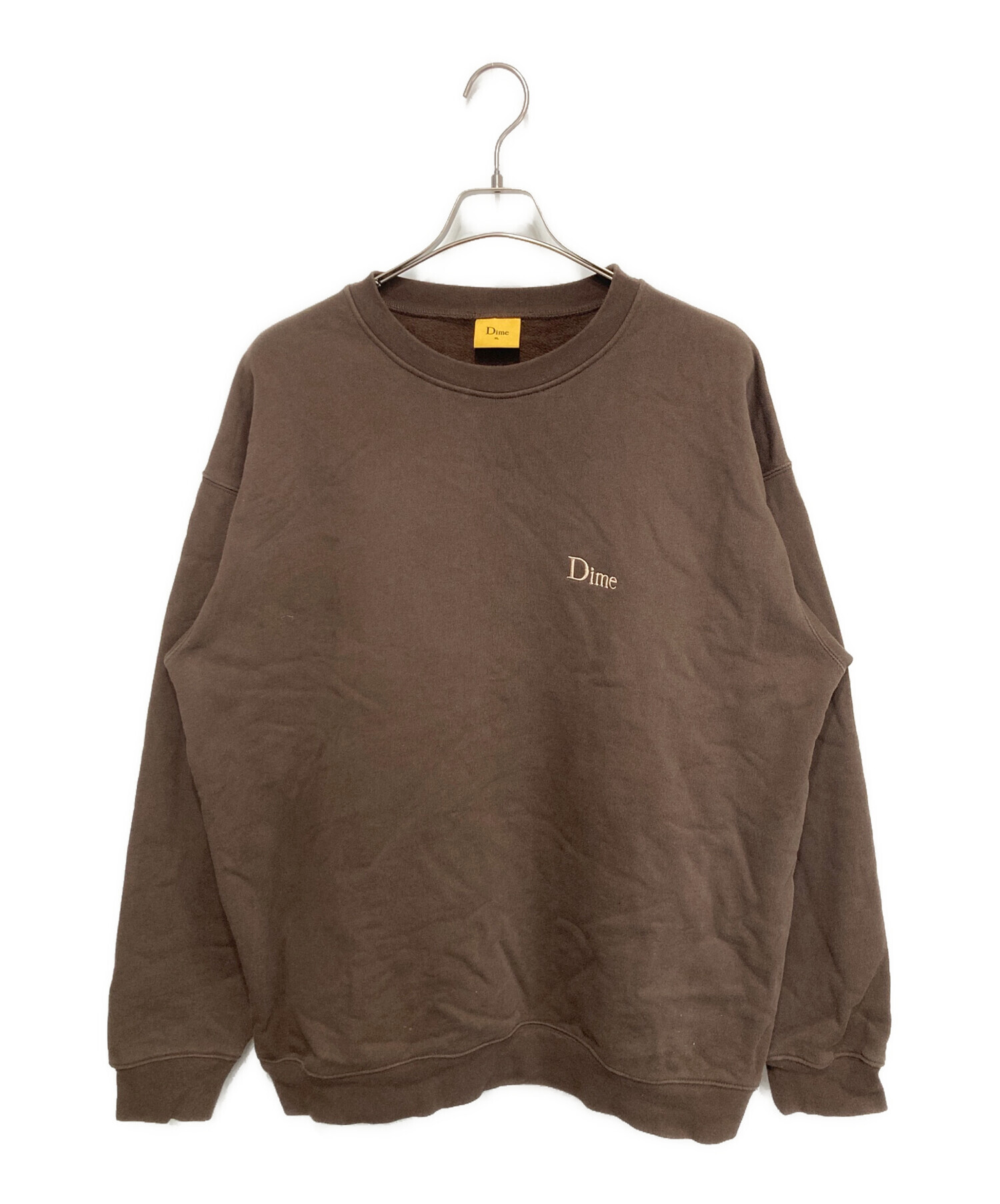 Dime crewneck sweater brown ダイム スウェット