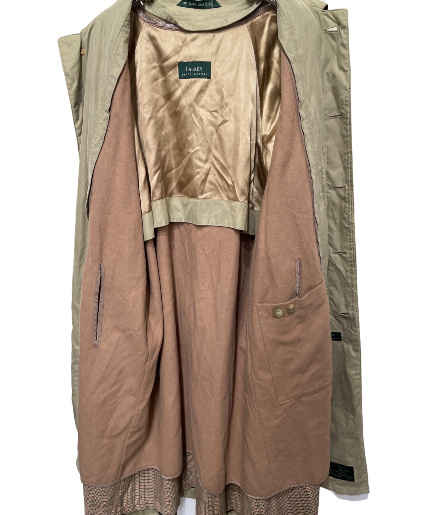 ローレンラルフローレン Ralph Lauren ライナー付ロングコート S88 ローレンラルフローレン Ralph Lauren ライナー付ロングコート S88