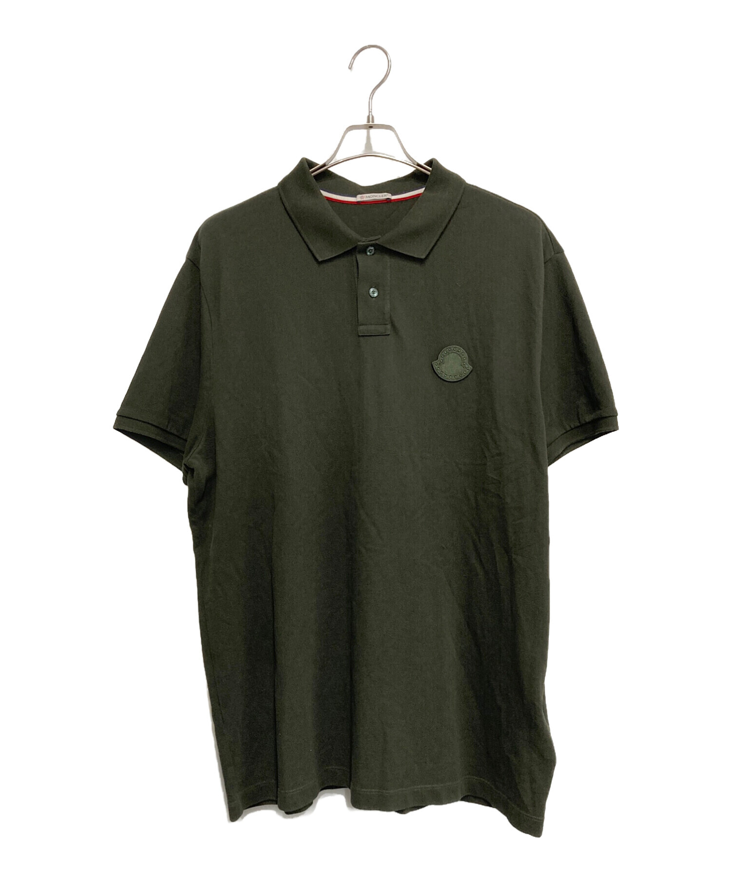 Moncler オリーブ ポロシャツ 中古・古着通販】MONCLER (モンクレール) コットン ポロシャツ