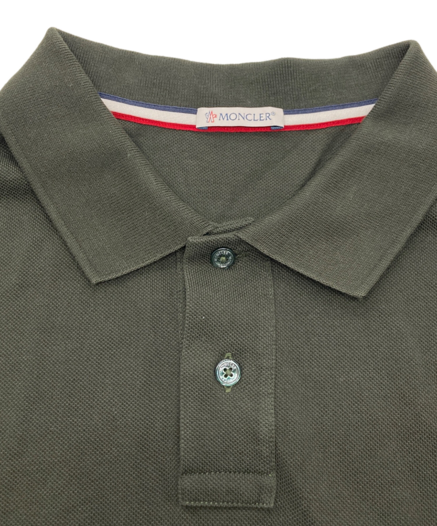 Moncler オリーブ ポロシャツ MONCLER モンクレール ポロシャツ MAGLIA POLO MANICA マグリア ポロ