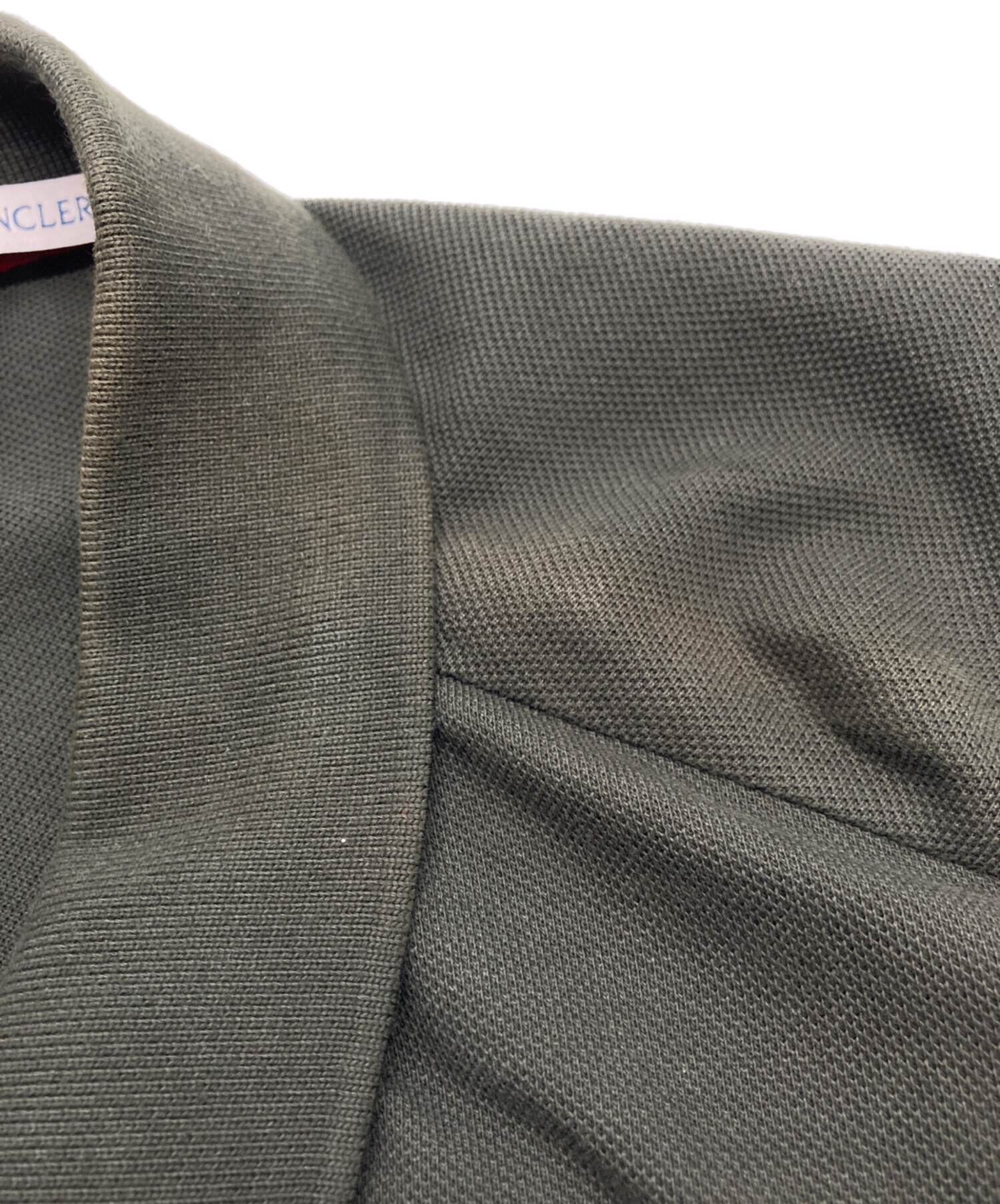 Moncler オリーブ ポロシャツ 中古・古着通販】MONCLER (モンクレール) コットン ポロシャツ