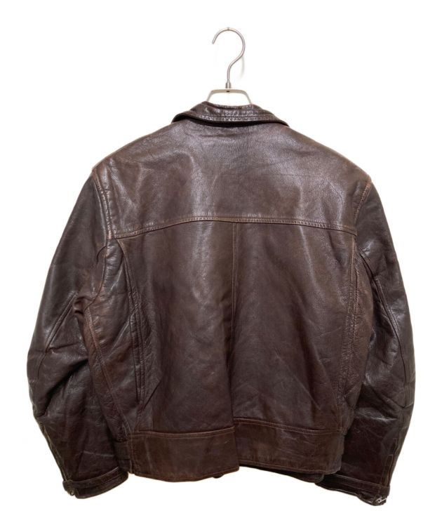 レザージャケット ブラウン イタリア製 中古・古着通販】NO BRAND (-) レザージャケット ブラウン