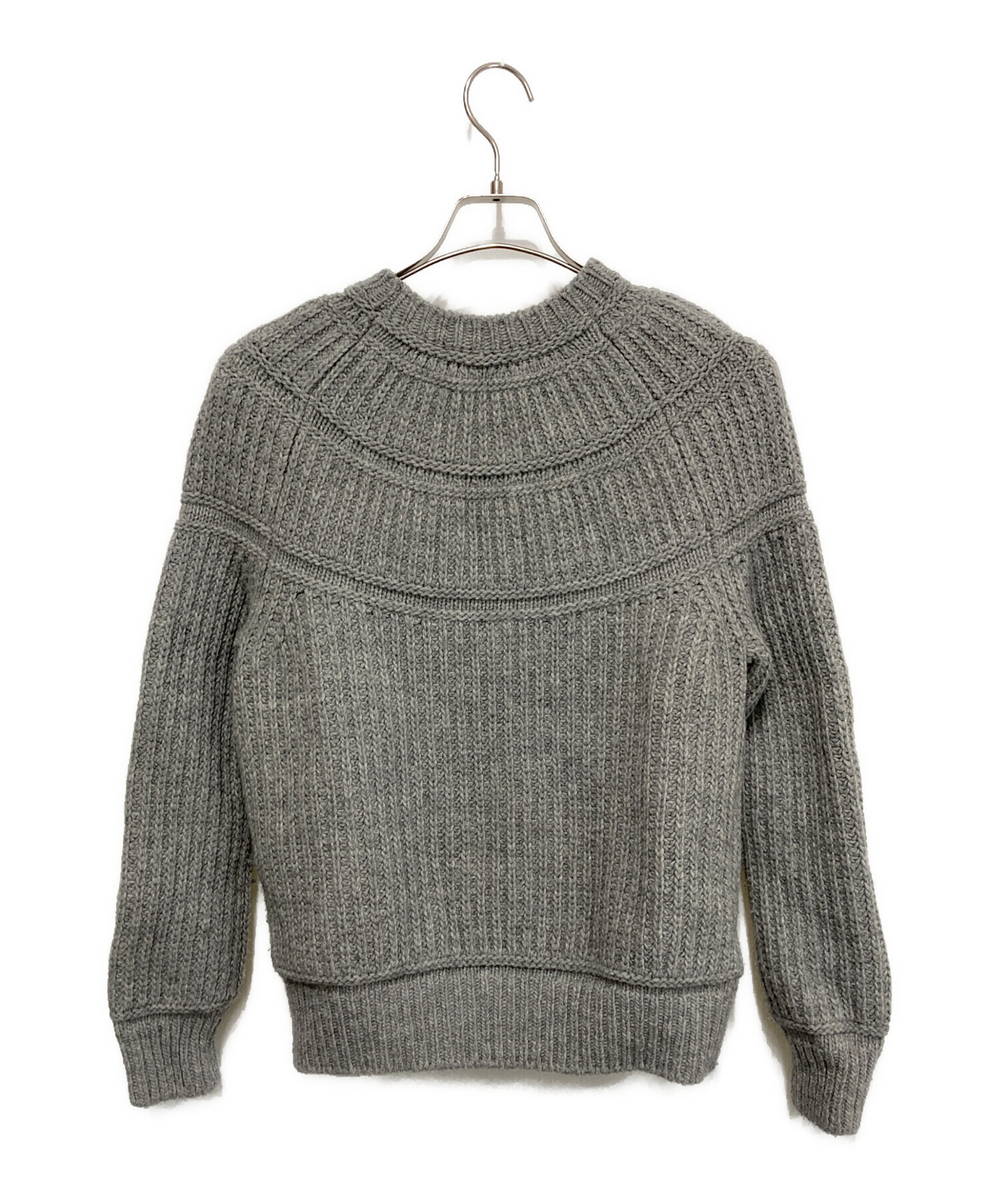 中古・古着通販】SLOANE (スローン) 3G 求心編み 片畦 クルーネック