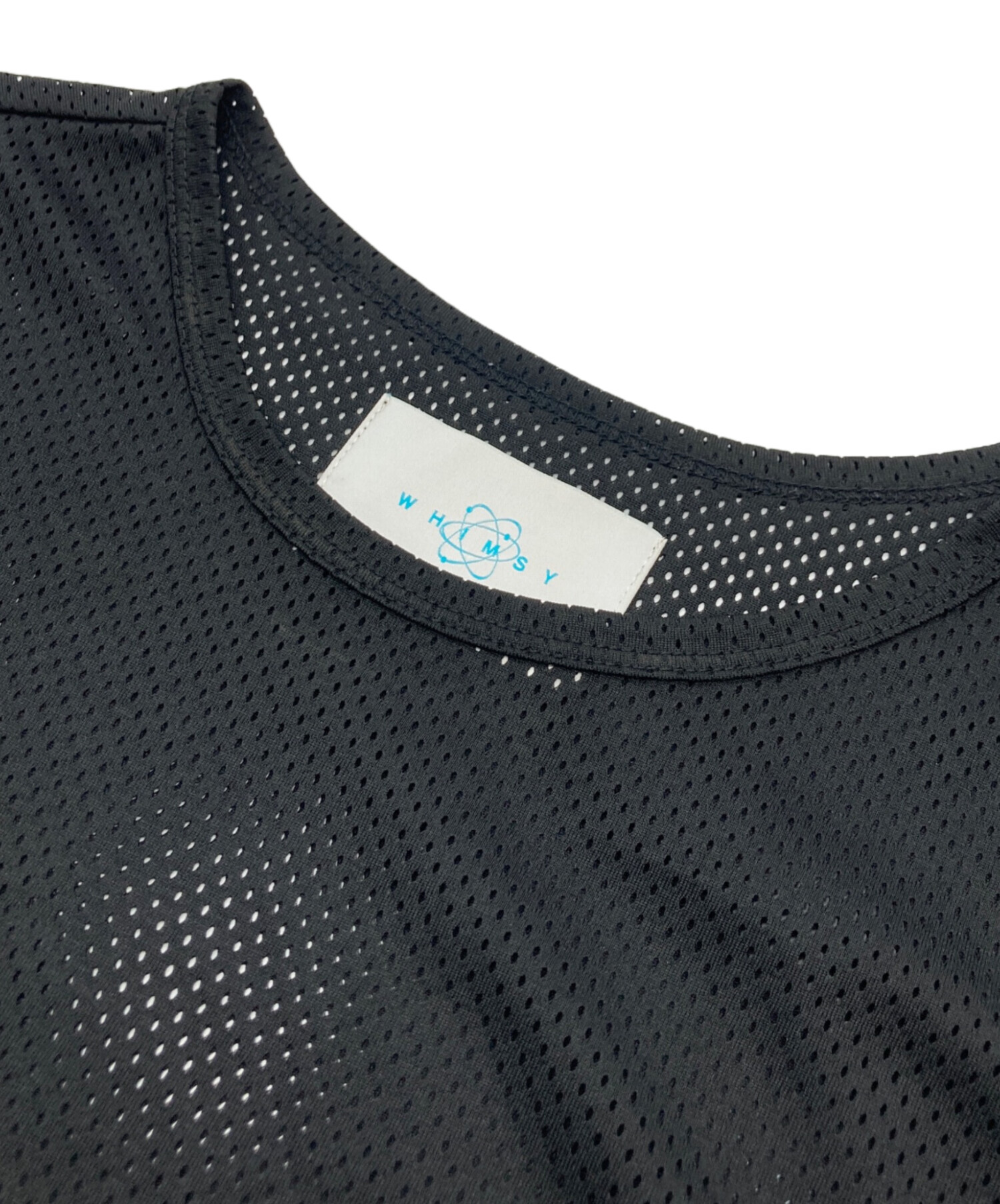 【中古】ウィムジー Whimsy メッシュ Tシャツ カットソー 長袖 Vネック プリント 黒 ブラック XL メンズ 中古・古着通販】WHIMSY (ウィムジー) メッシュTシャツ ブラック
