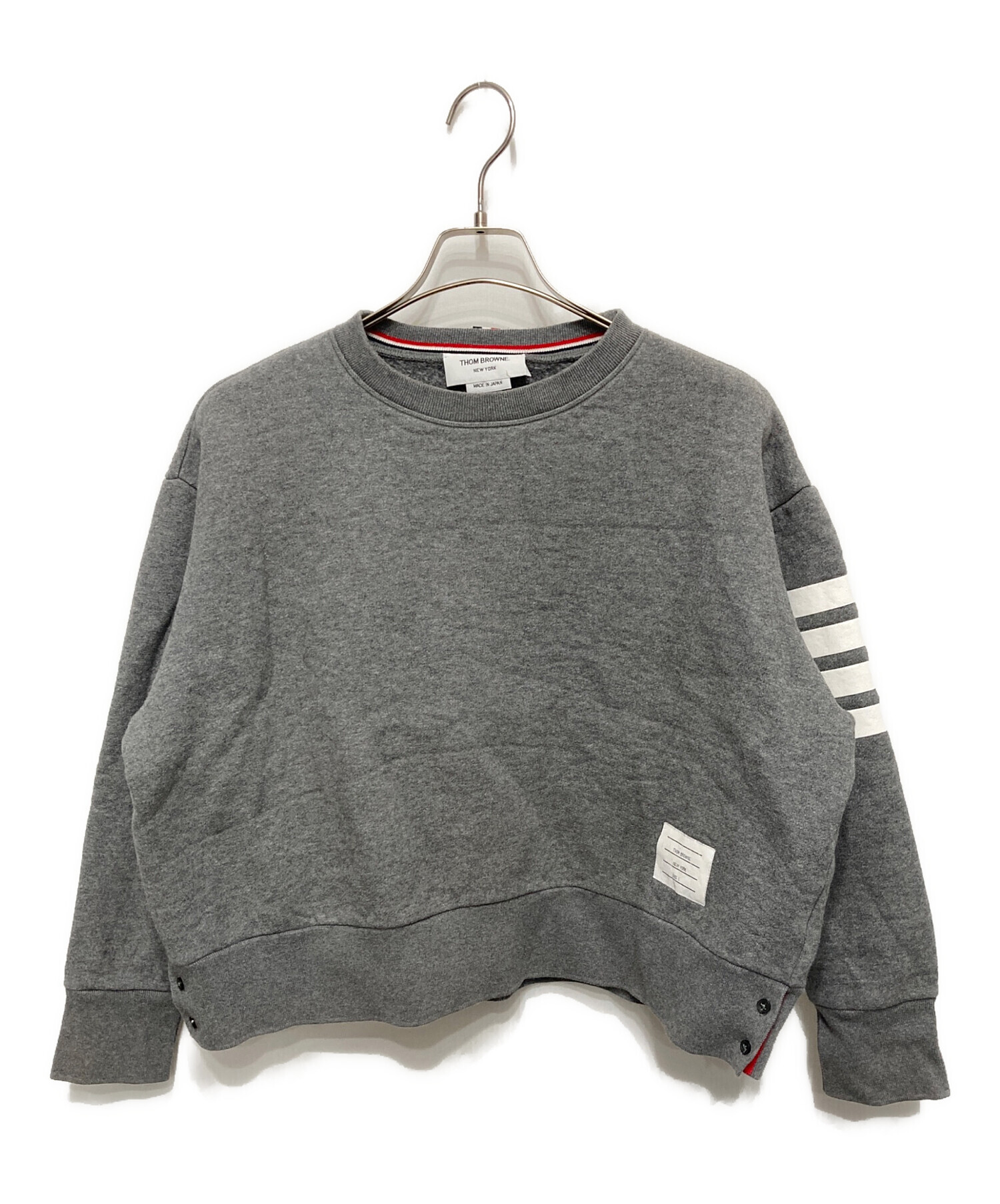 中古・古着通販】Thom Browne (トムブラウン) ラインスウェット グレー