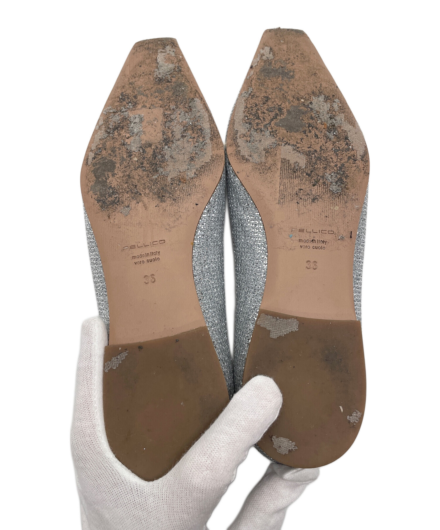 PELLICO ペリーコ　フラットパンプス　DAMA 中古・古着通販】PELLICO (ペリーコ) DAMA ダマ スクエアトゥ