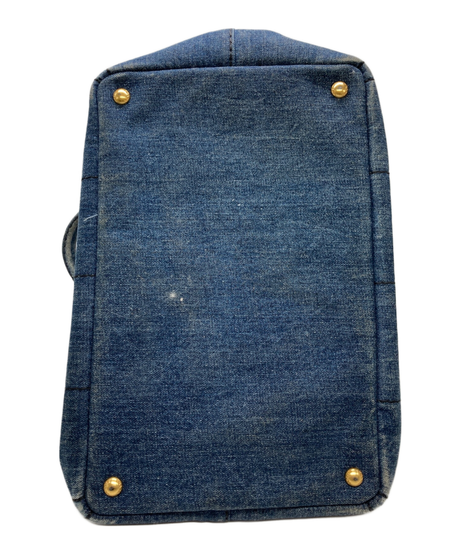 PRADA プラダ　デニム　トートバッグ 中古・古着通販】PRADA (プラダ) カナパ/デニムトートバッグ ブルー