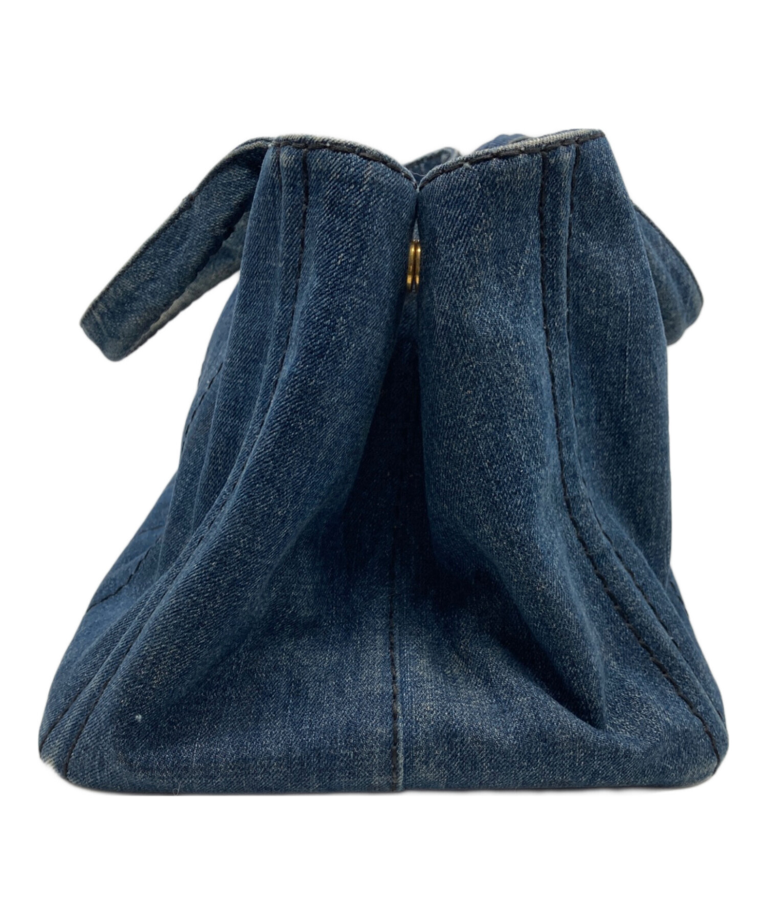 中古・古着通販】PRADA (プラダ) カナパ/デニムトートバッグ ブルー
