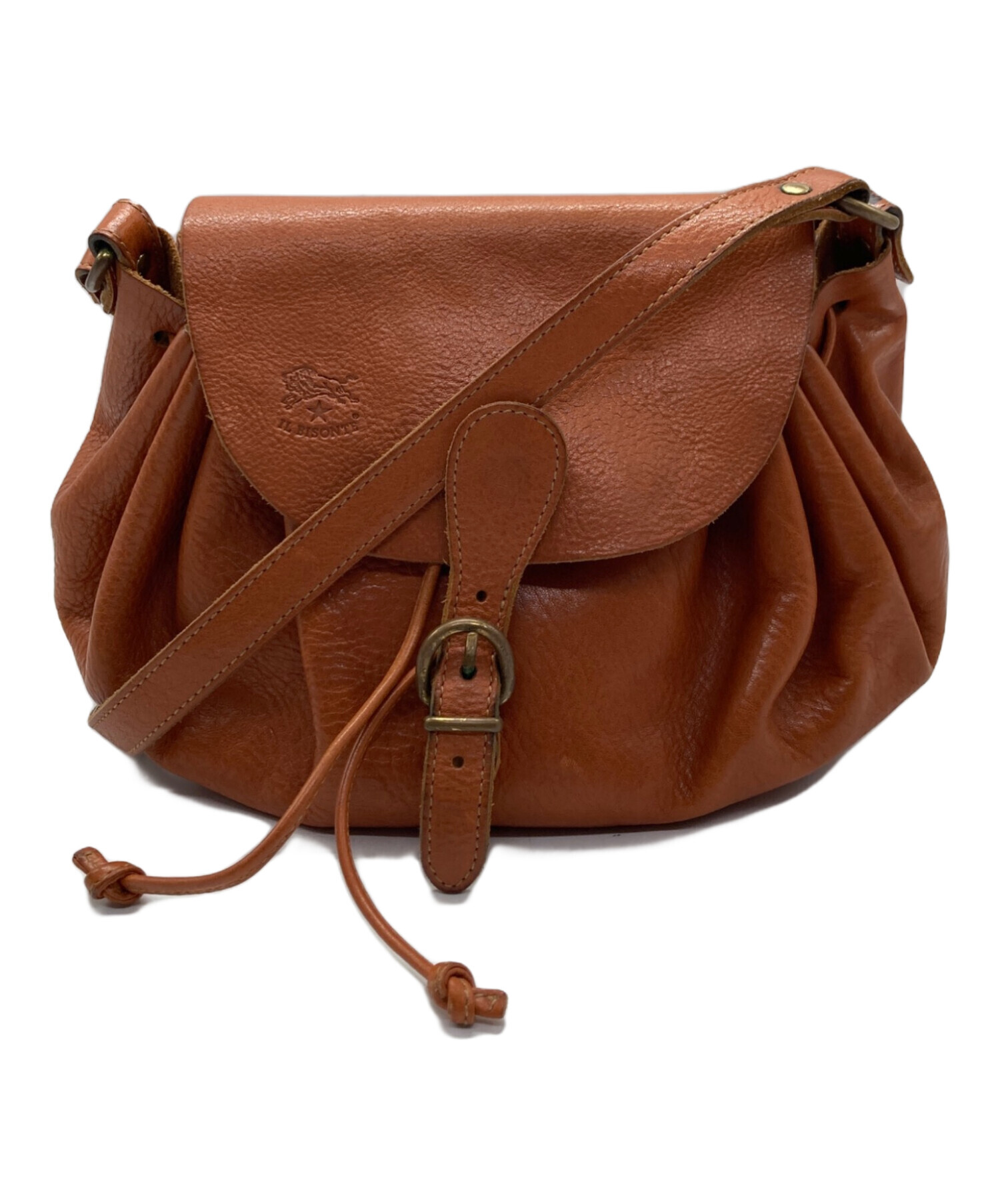 未使用★イルビゾンテ ILBISONTE ヌメ革 ショルダー ハンド2way 中古・古着通販】IL BISONTE (イル ビゾンテ) ヌメ革ショルダーバッグ