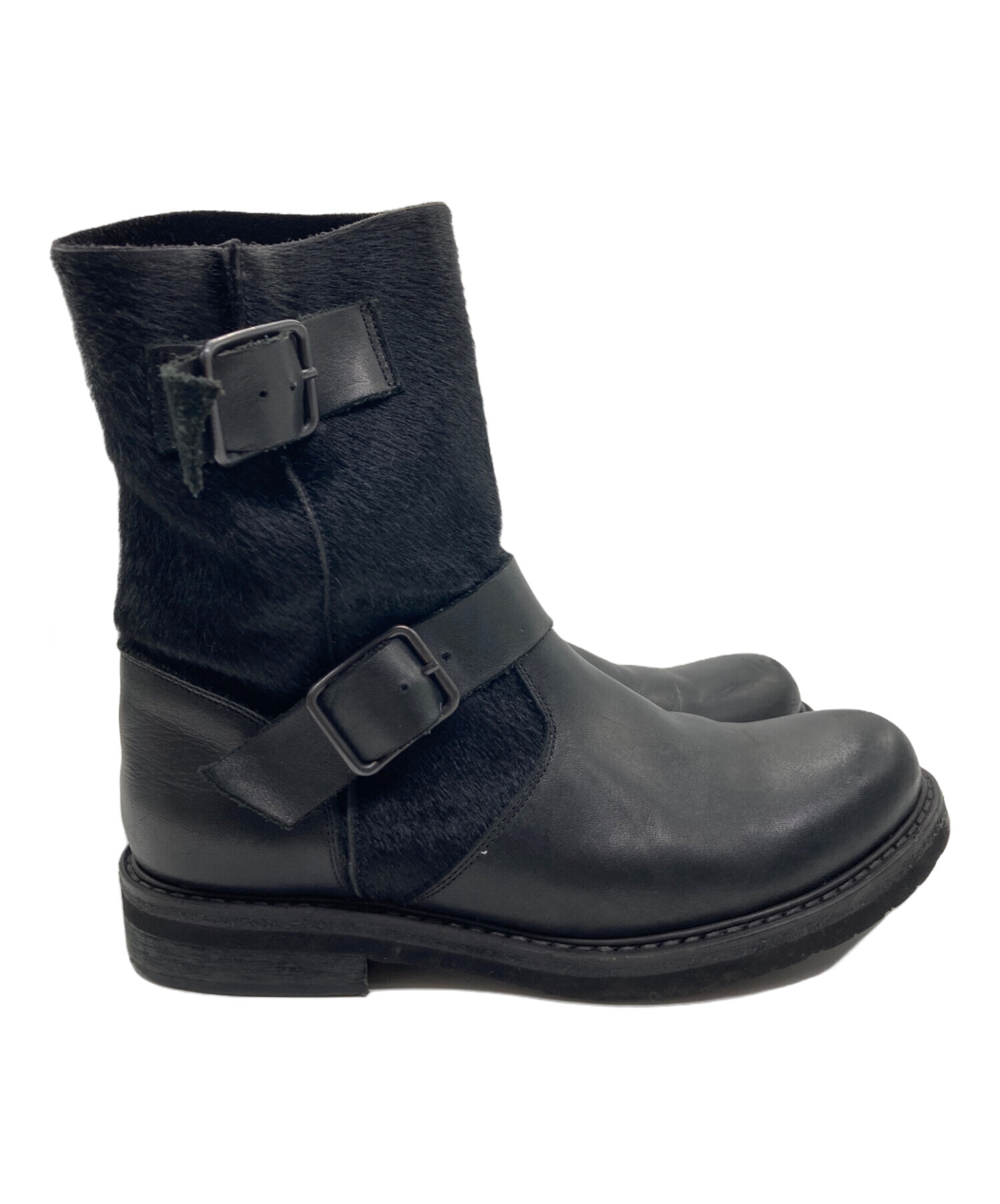 中古・古着通販】ZUCCA (ズッカ) エンジニアブーツ ブラック サイズ:M