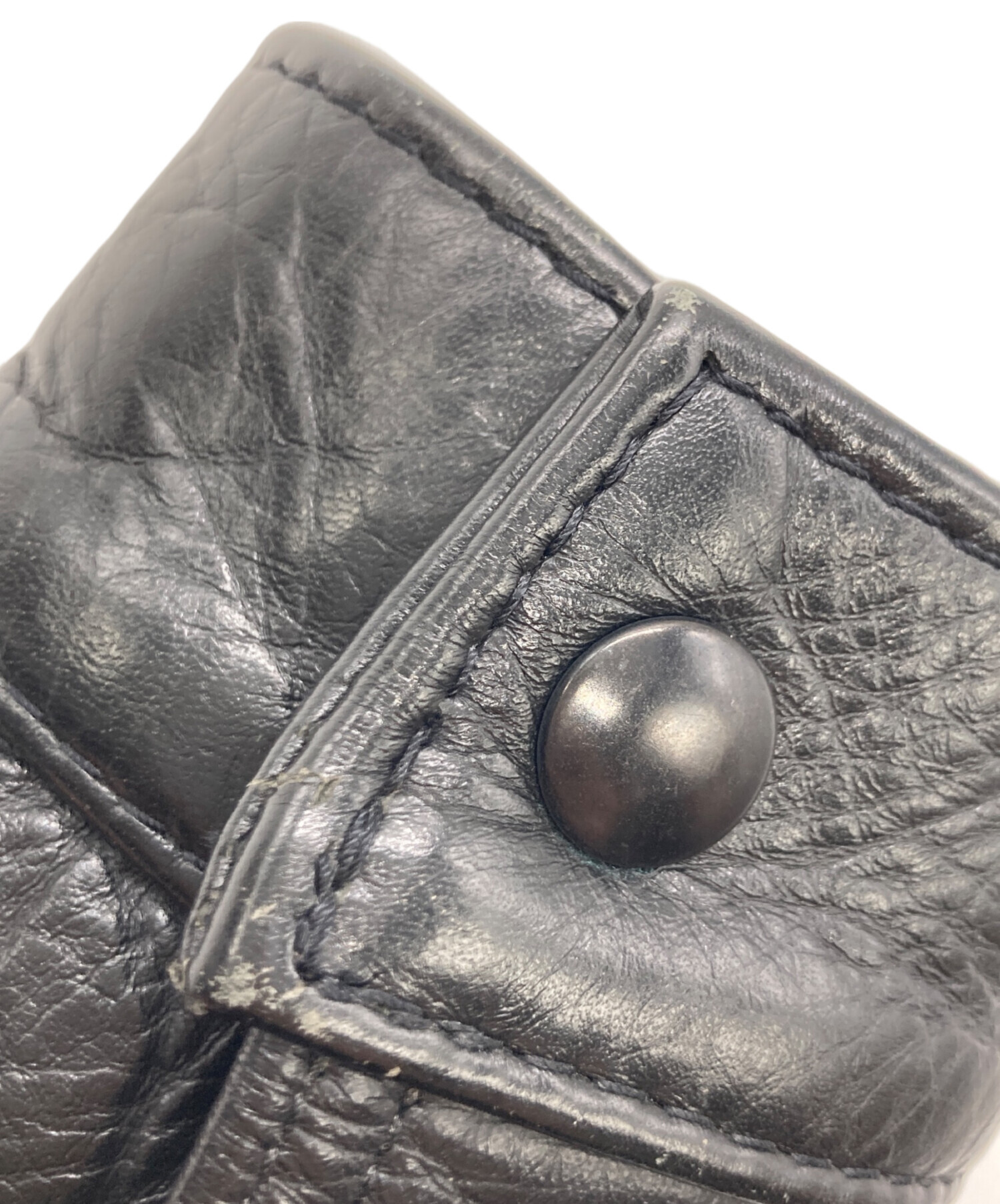 中古・古着通販】VANSON (バンソン) レザージャケット ブラック サイズ