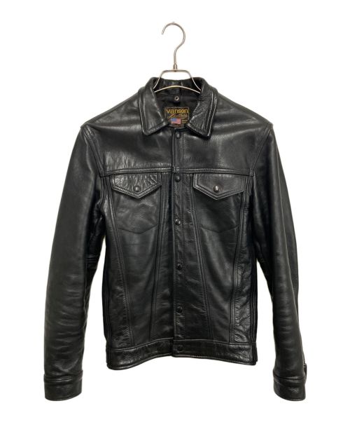 中古・古着通販】VANSON (バンソン) レザージャケット ブラック サイズ