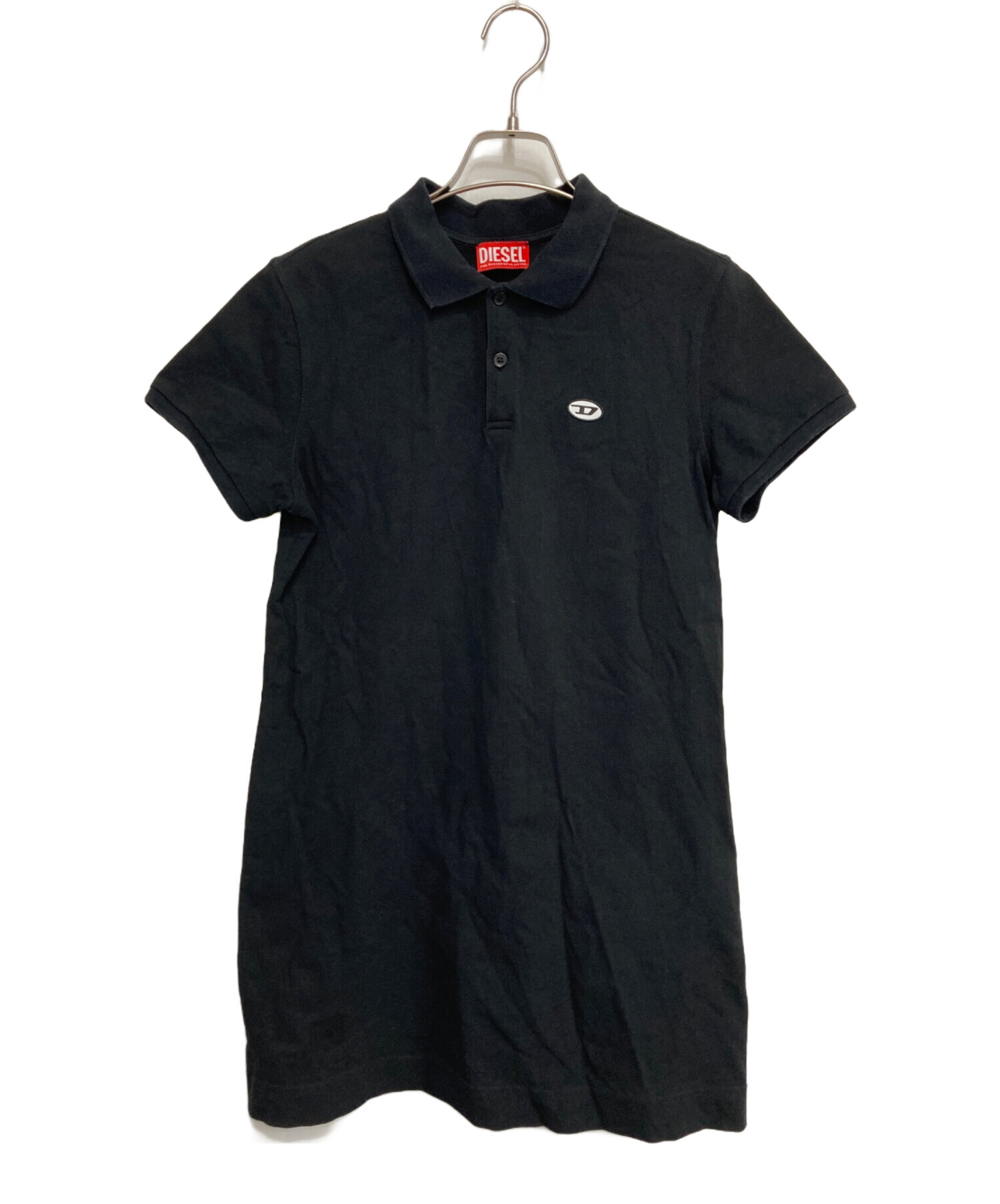 中古・古着通販】DIESEL (ディーゼル) ポロワンピース ブラック サイズ 