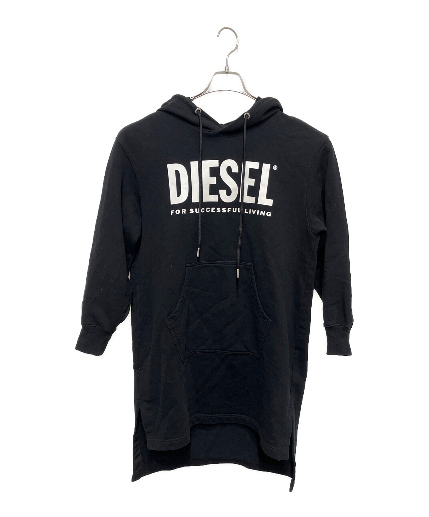中古・古着通販】DIESEL (ディーゼル) パーカーワンピース ブラック 