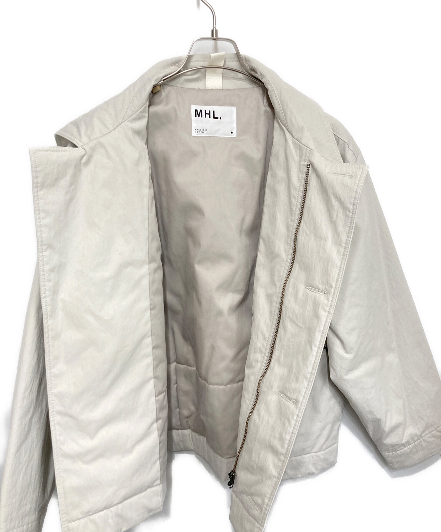 【未使用品】MHL. WASHED COTTON NYLON TWILL (1) 中古・古着通販】MHL (エムエイチエル) PADDED COTTON NYLON ホワイト