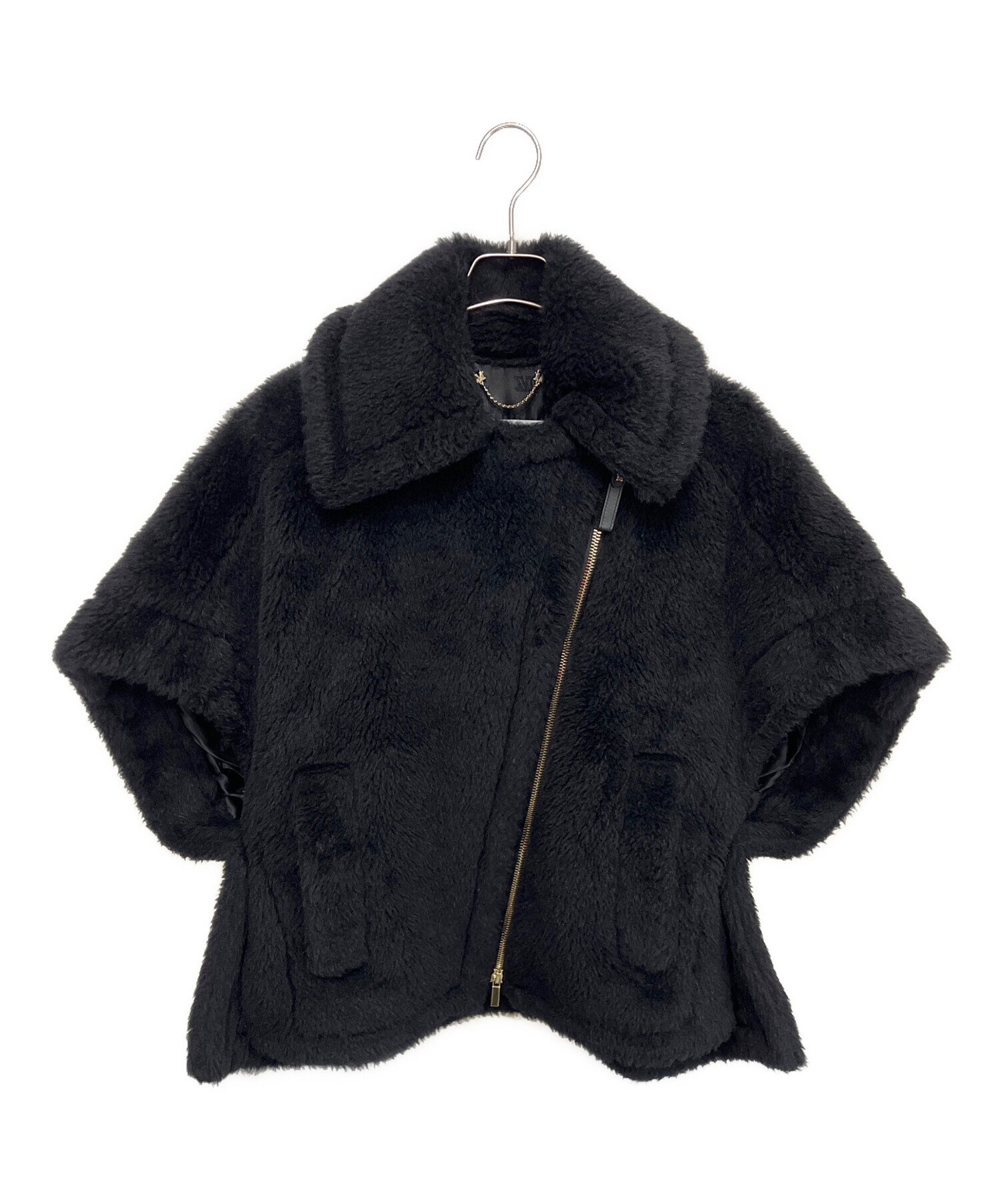 MaxMara テディ　ケープ　ポンチョ　未使用 Max Mara マックスマーラ ポンチョ ケープ アウター TENEBRE4 テネブレ