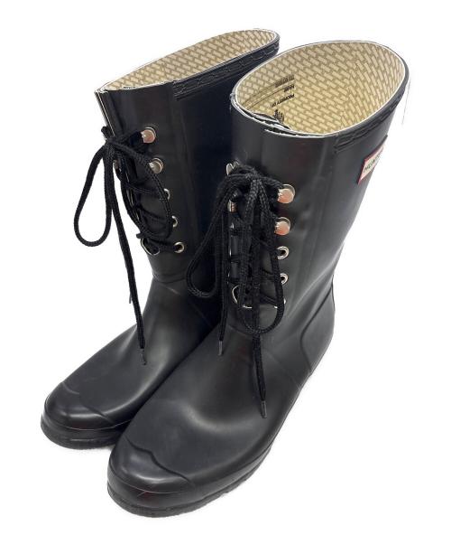 新品 未使用 HUNTER レースアップ ブーツ ダークブルー UK5 限定価格 RABOKIGOSHI works 軽量ソール本革レースアップブーツ(ダーク