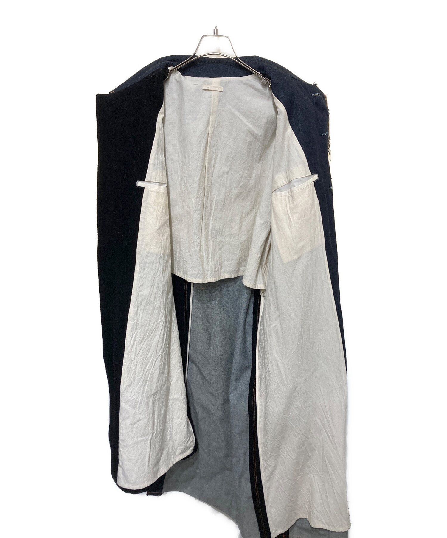 中古・古着通販】KHOKI (コッキ) FALL COAT インディゴ×ブラック