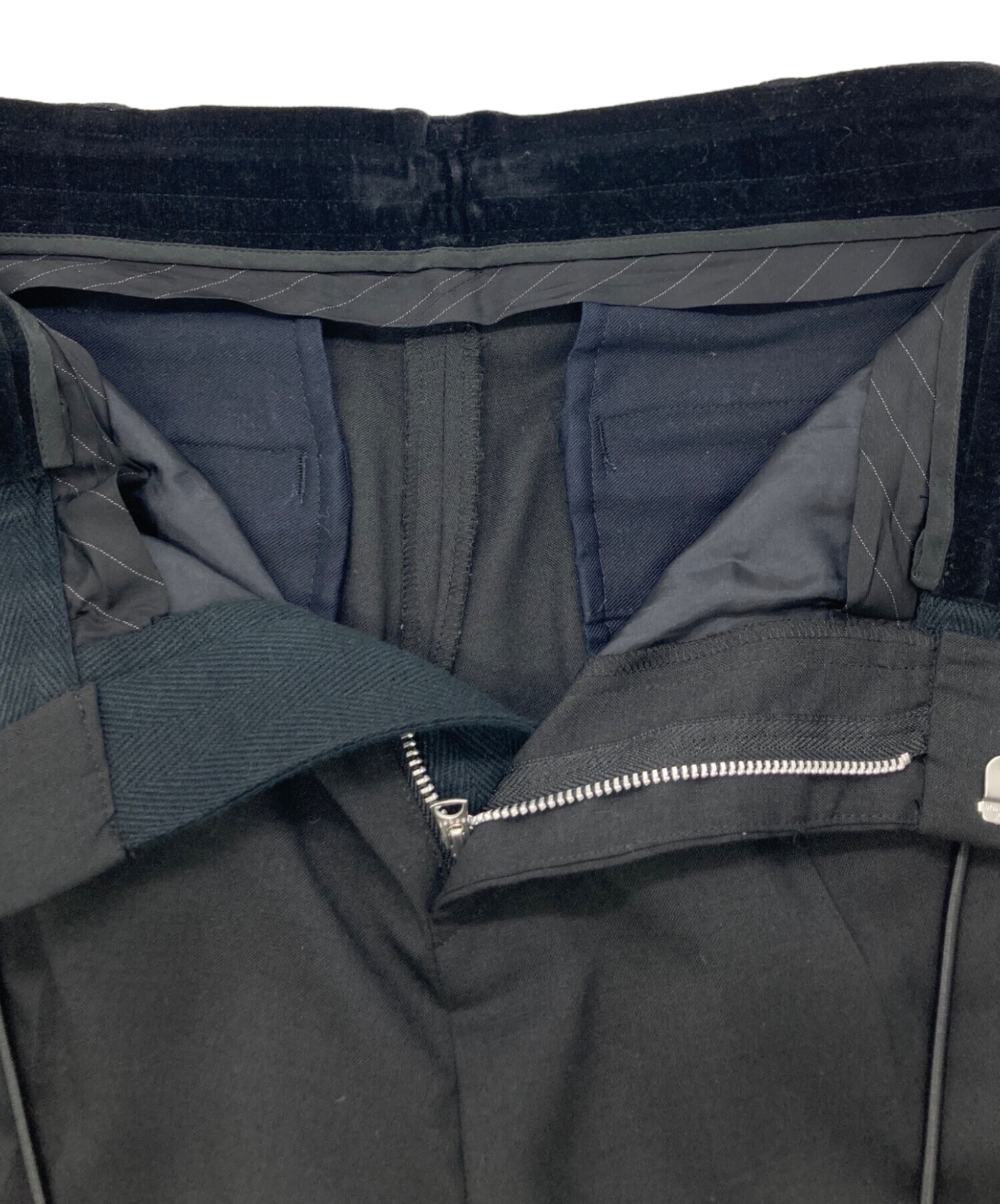 中古・古着通販】sacai (サカイ) Suiting Pants ブラック｜ブランド