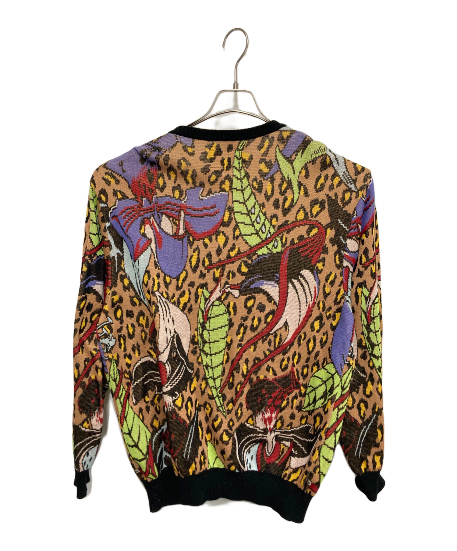 【希少 入手困難】ワコマリア レコード柄ジャガードニット カーディガン RECORDS JACQUARD KNIT CARDIGAN - WACKO MARIA (ワコマリア