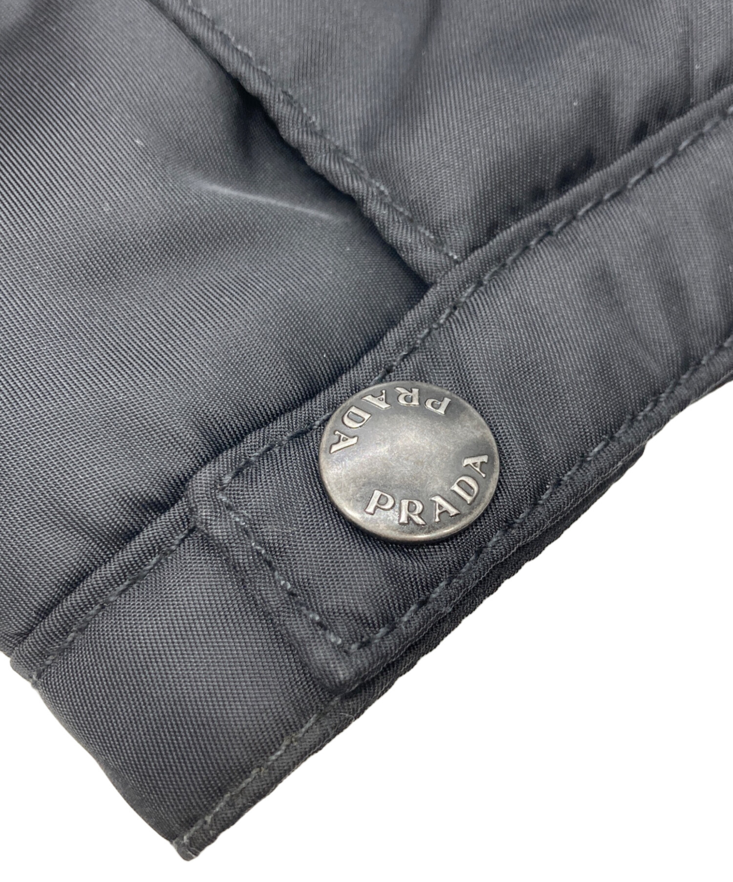 PRADA　ナイロン・レザーのコンビ　ジャケット PRADA ナイロン・レザーのコンビ ジャケット