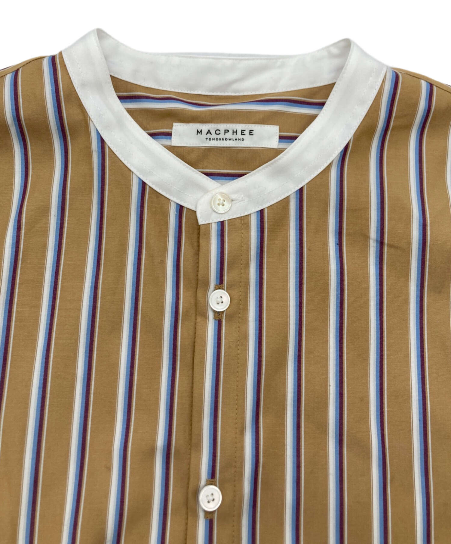 中古・古着通販】MACPHEE (マカフィー) コットンブロード バンドカラー 