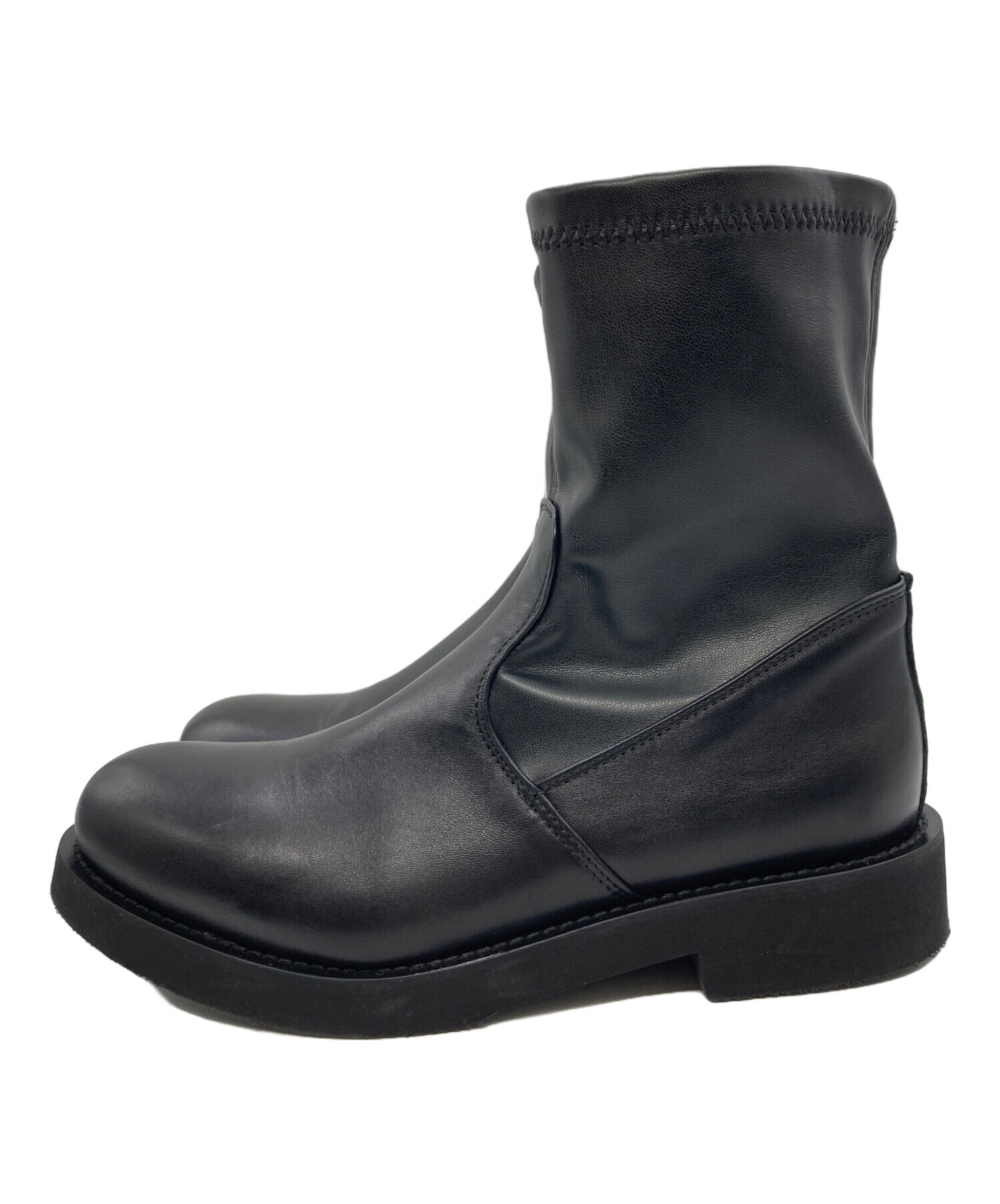 GALERIE VIE ストレッチレザーショートブーツ