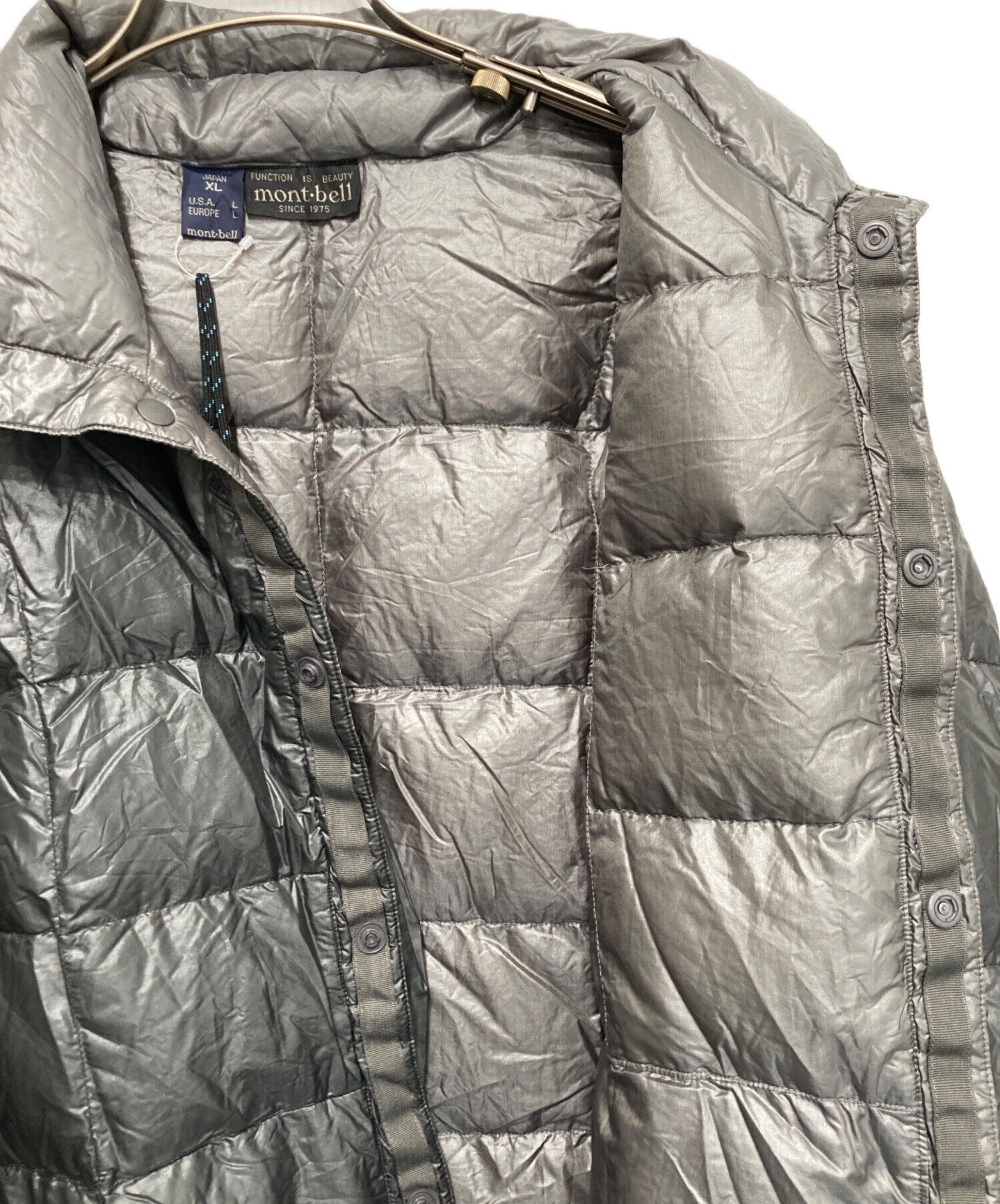 中古・古着通販】mont-bell (モンベル) ライトダウンジャケット グレー