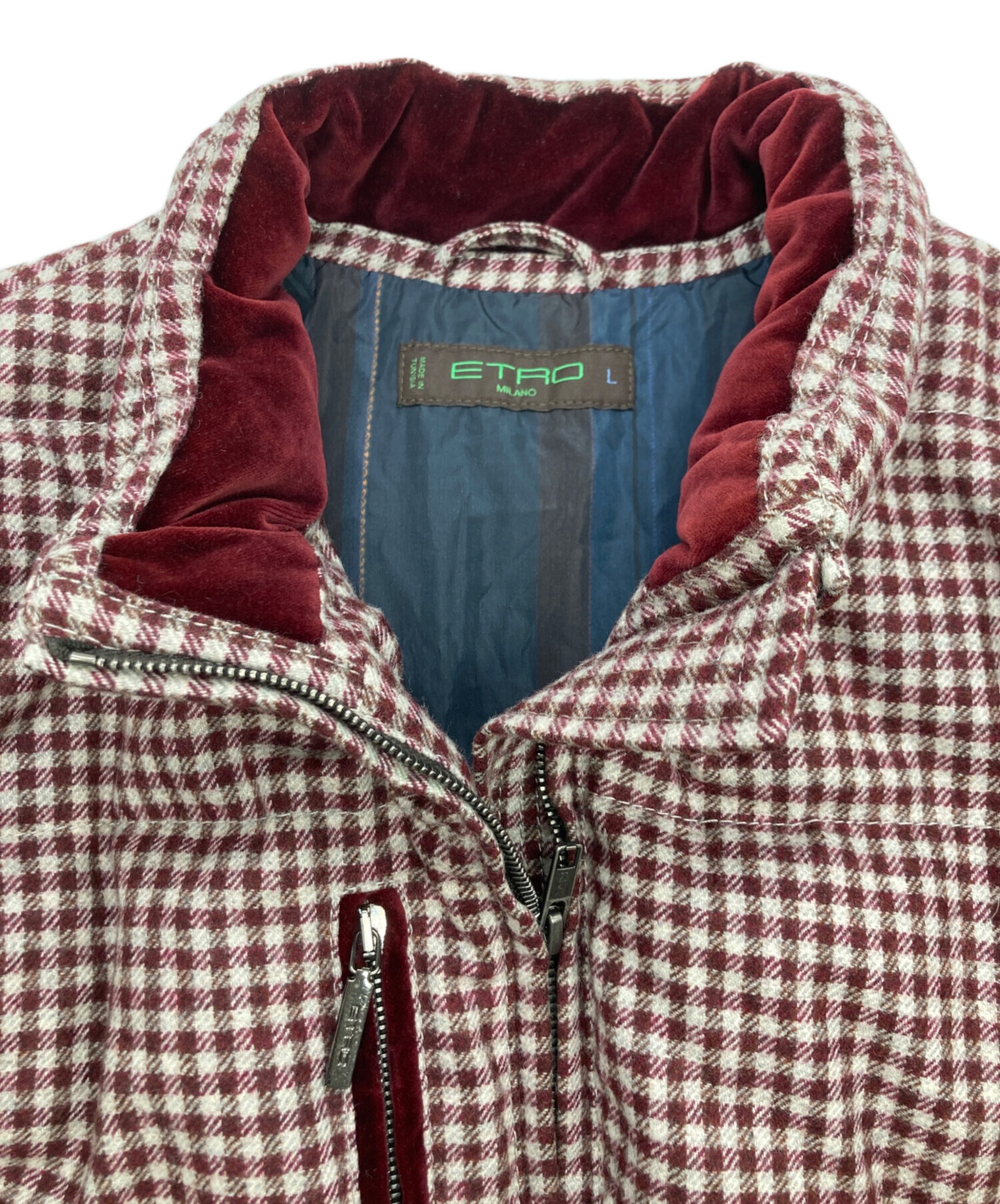 ■ 新品 ■ ETRO　イタリア製　ダウン ジャケット　21万円 ■ 中古・古着通販】ETRO (エトロ) ウールダウンジャケット レッド サイズ