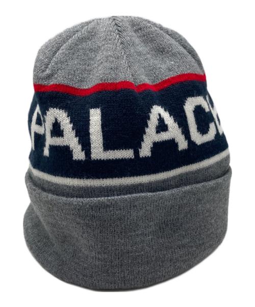 PALACE ニット帽 グレー SKATEBOARDS 中古・古着通販】PALACE (パレス) ロゴスケートボードニット帽