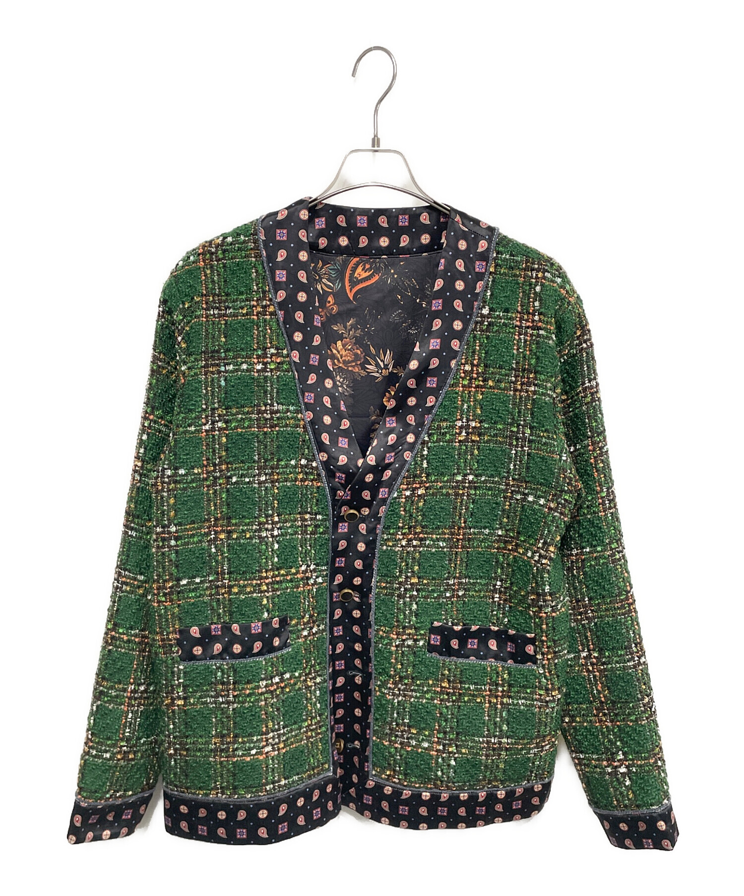 中古・古着通販】glamb (グラム) Tweed reversible cardigan 