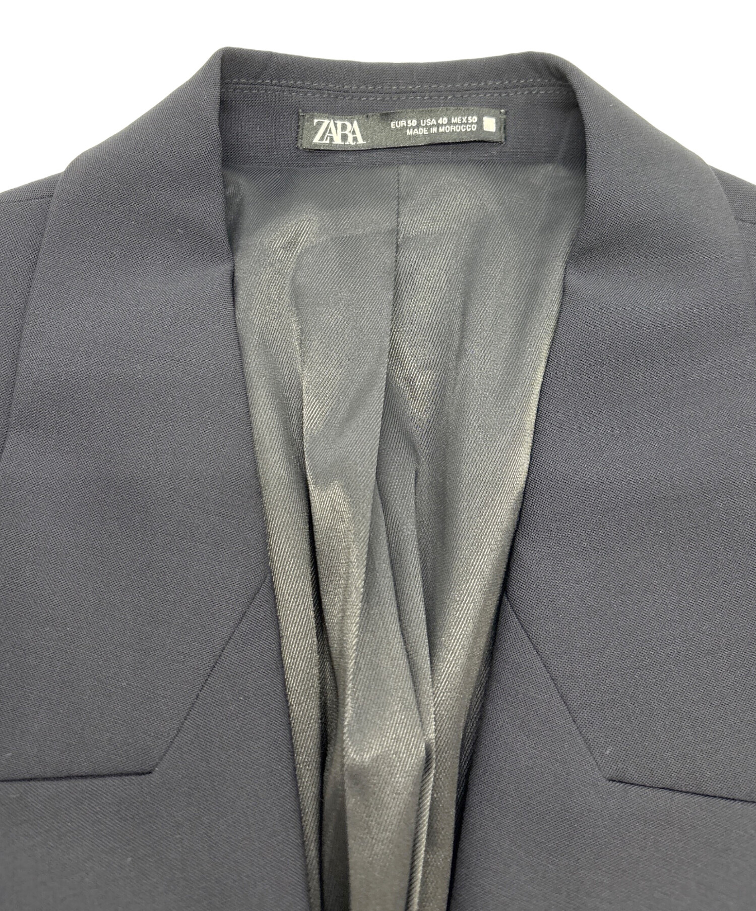 中古・古着通販】ZARA (ザラ) テーラードジャケット ネイビー サイズ
