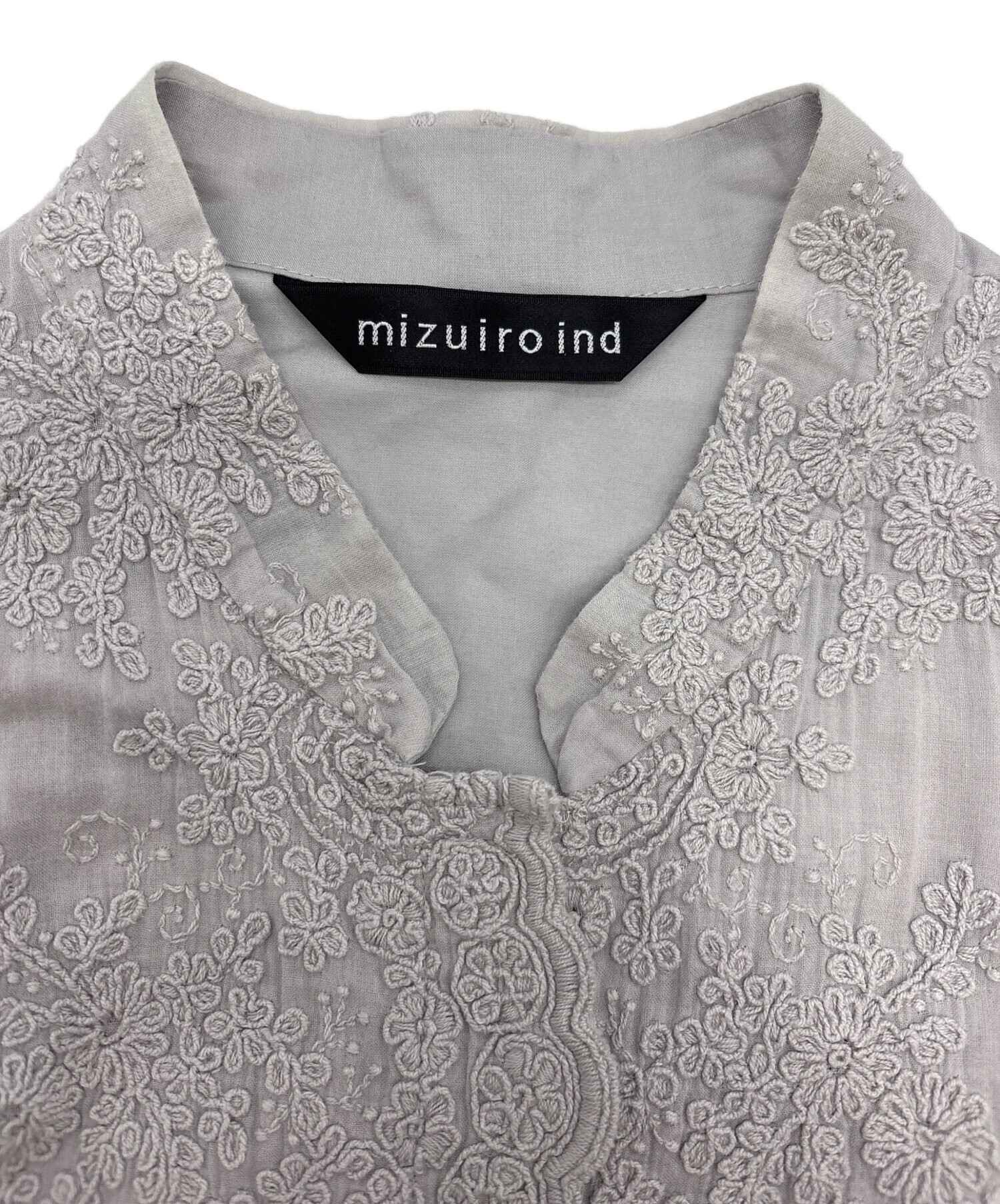 中古・古着通販】mizuiro-ind (ミズイロインド) レーススタンドカラー