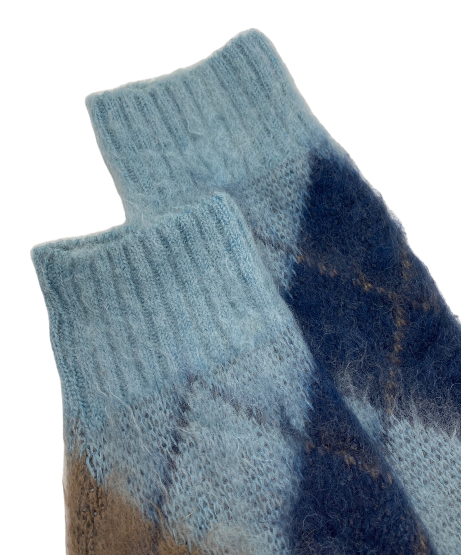 ひ*〜様 アーガイル柄モヘア ターコイズブルー NEEDLES別注 ひ*〜様 アーガイル柄モヘア ターコイズブルー NEEDLES別注 アーガイル