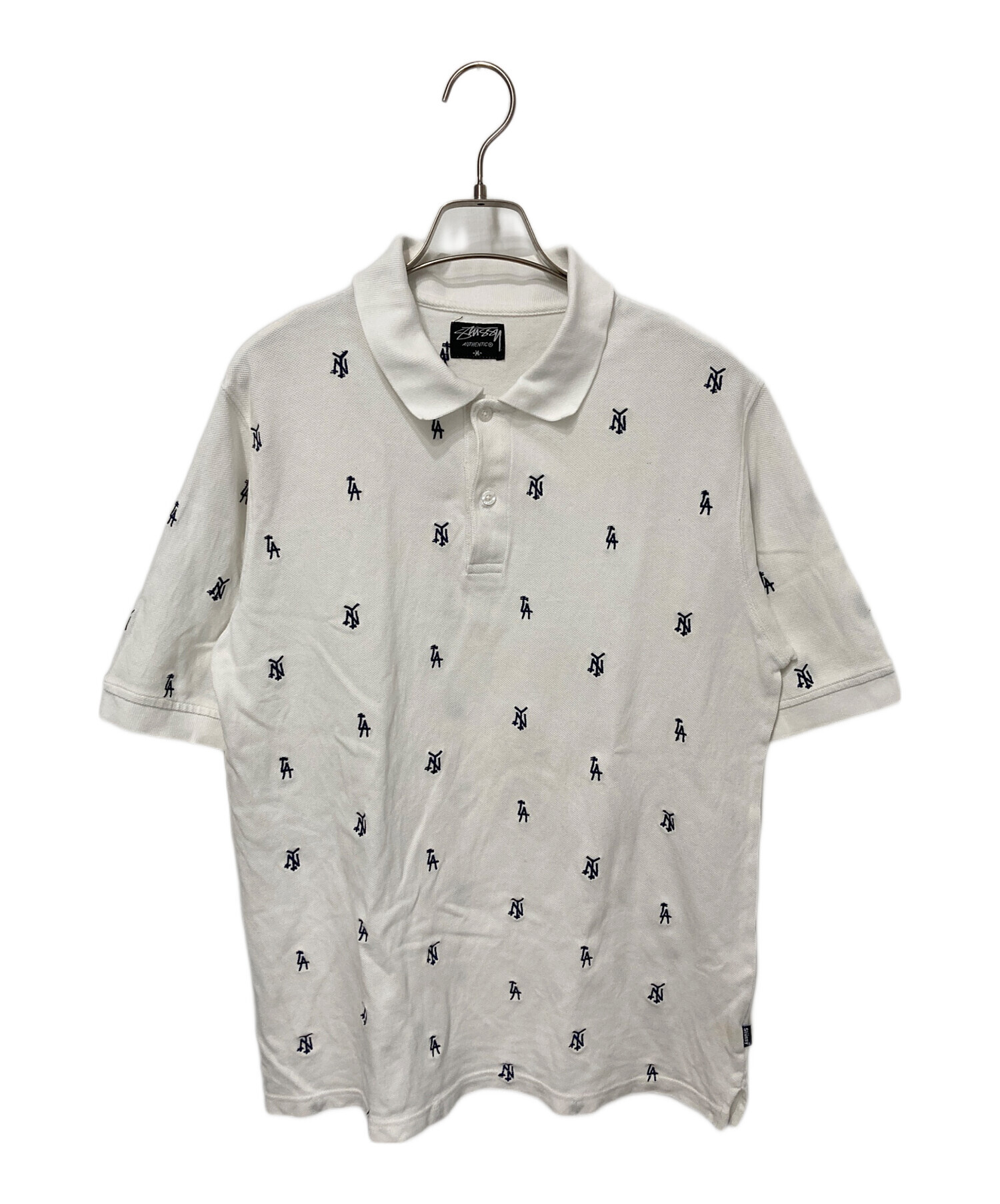 中古・古着通販】stussy (ステューシー) ポロシャツ ホワイト サイズ 