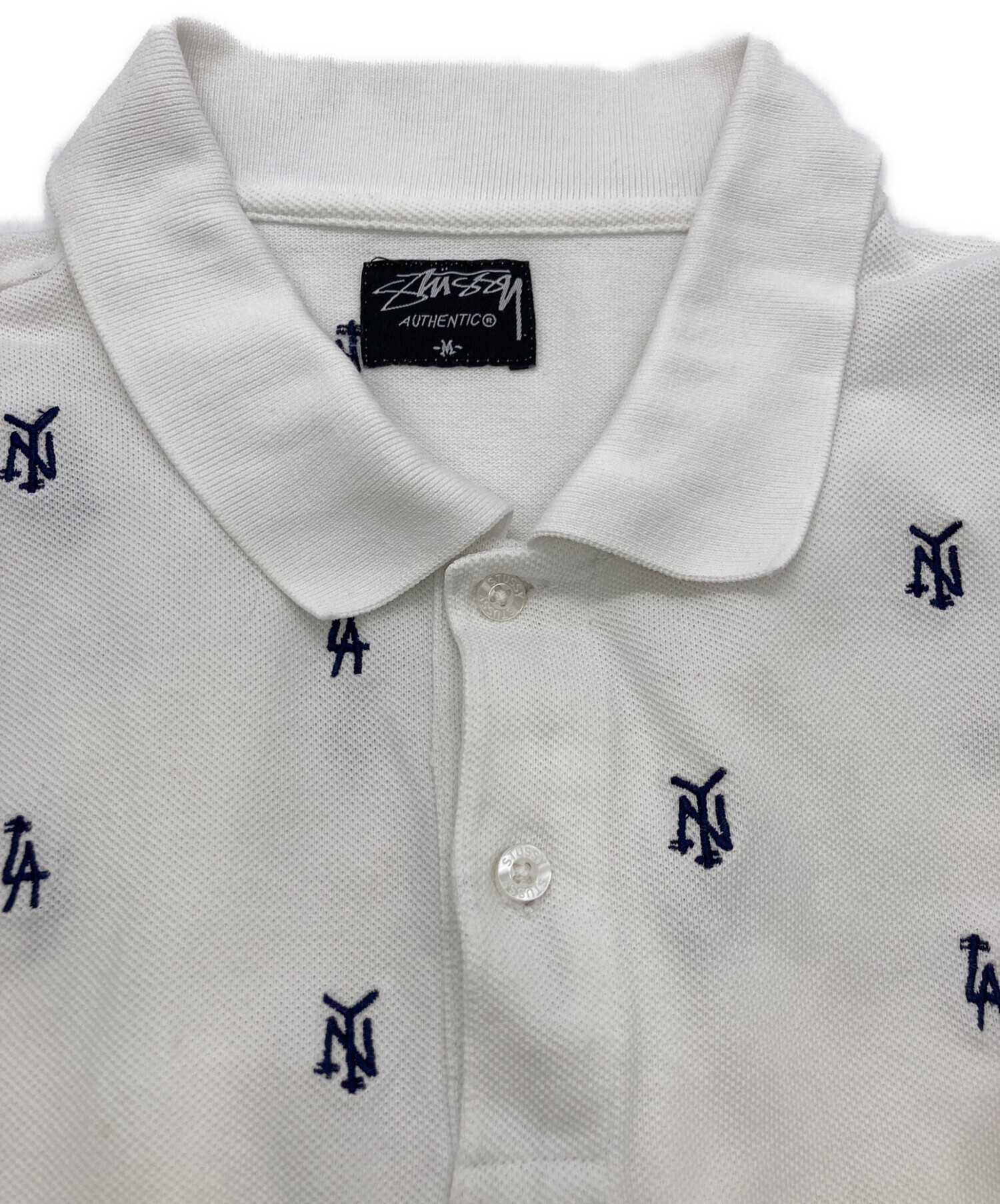 中古・古着通販】stussy (ステューシー) ポロシャツ ホワイト サイズ 