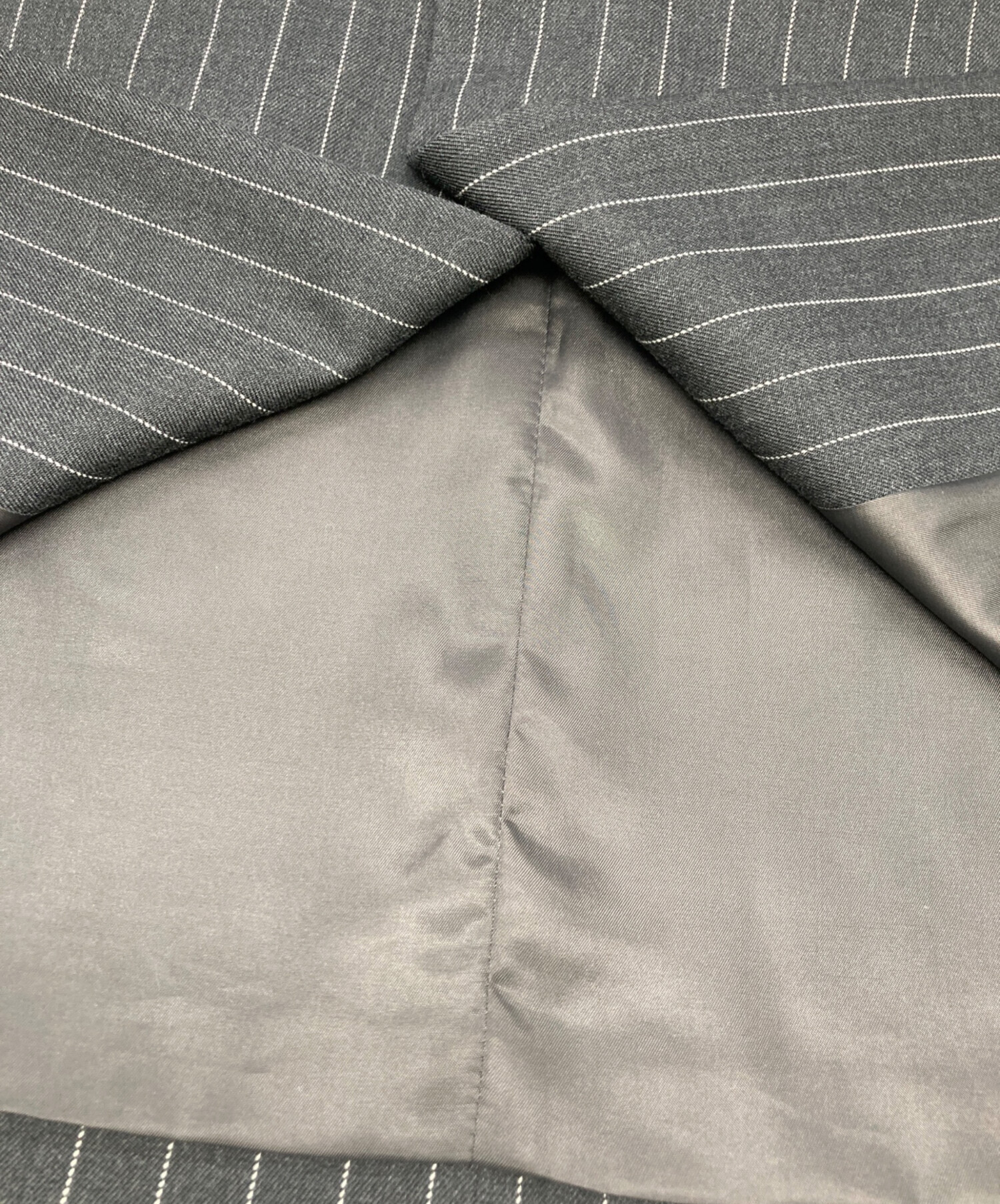 中古・古着通販】LOEFF (ロエフ) ストライプベスト グレー サイズ:FREE