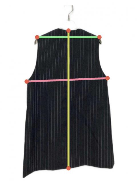 中古・古着通販】LOEFF (ロエフ) ストライプベスト グレー サイズ:FREE