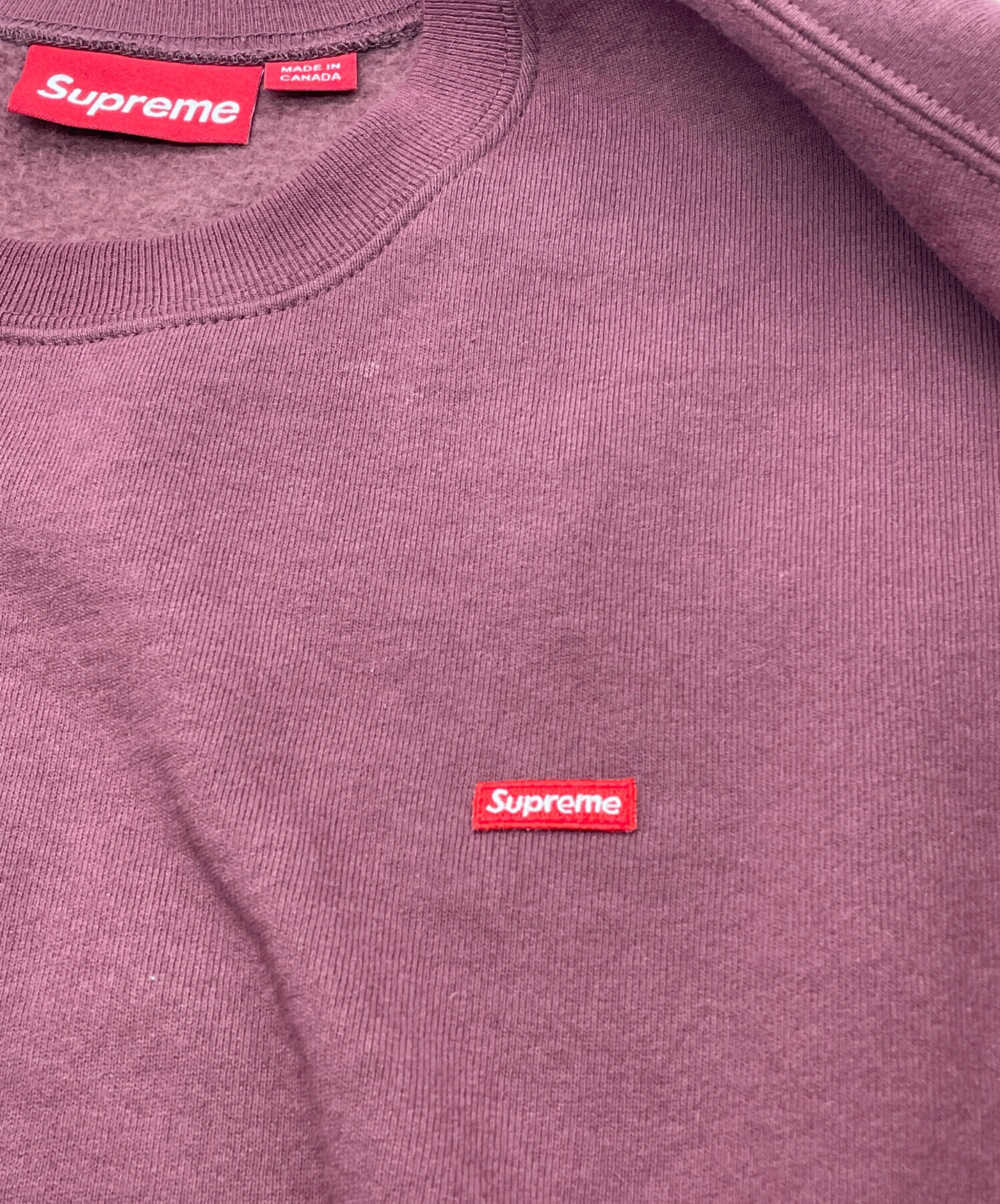 シュプリーム トレーナー ボルドー 中古・古着通販】SUPREME (シュプリーム) Small Box Crewneck マルーン