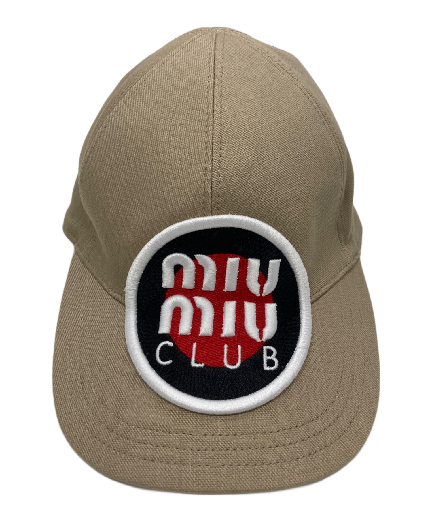 miu miu ベージュ キャップ Mサイズ 中古・古着通販】MIU MIU (ミュウミュウ) キャップ ベージュ サイズ:S