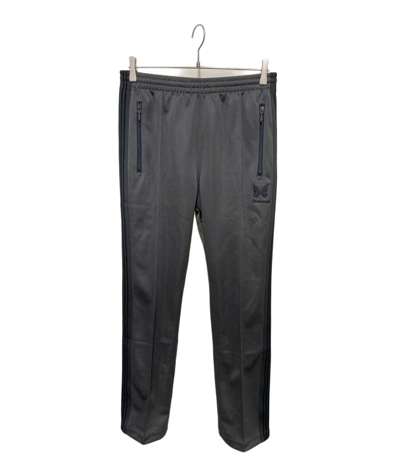 新品未使用　needles トラックパンツ　ナロー　ブラック　グレー vectorpremium_034-902504260004