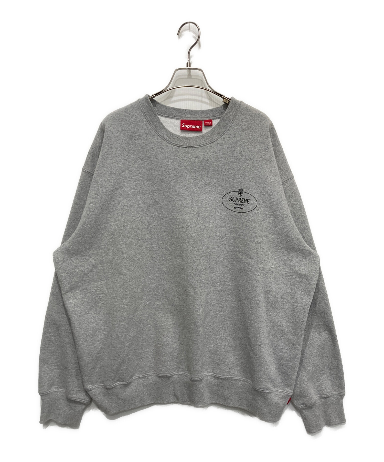 Supreme NYC Crewneck AshGrayクルーネック スウェット Supreme グレー クルーネック トレーナー Supreme グレー クルーネック