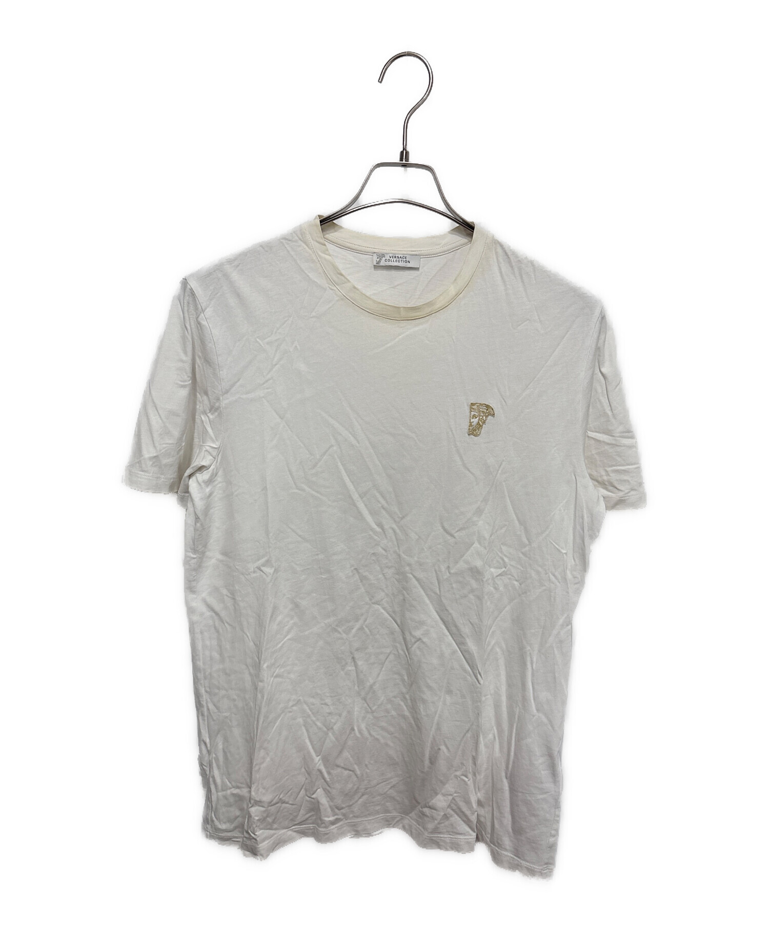 中古・古着通販】VERSACE (ヴェルサーチェ) 刺繍ロゴTシャツ ホワイト 