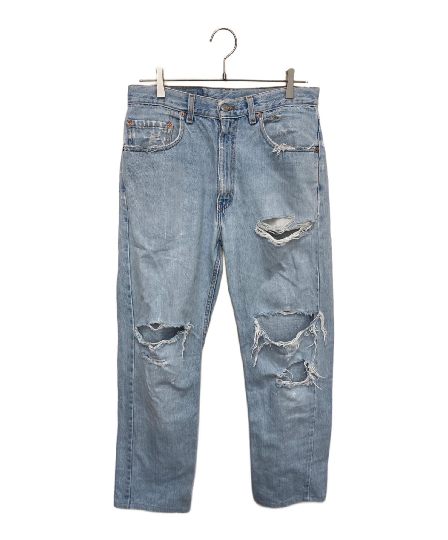 中古・古着通販】LEVI'S (リーバイス) ダメージジーンズ ブルー サイズ