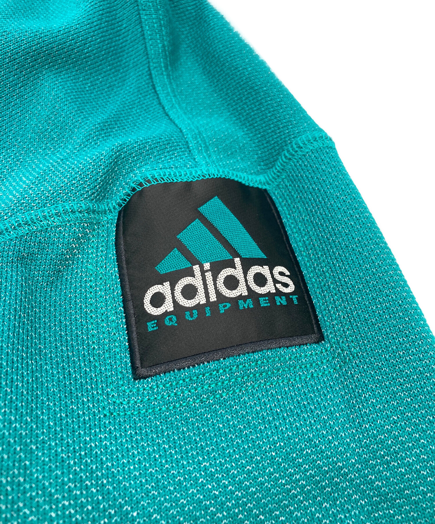 adidas アディダス スウェット 48(L位) 白x緑x青 【古着】【中古 