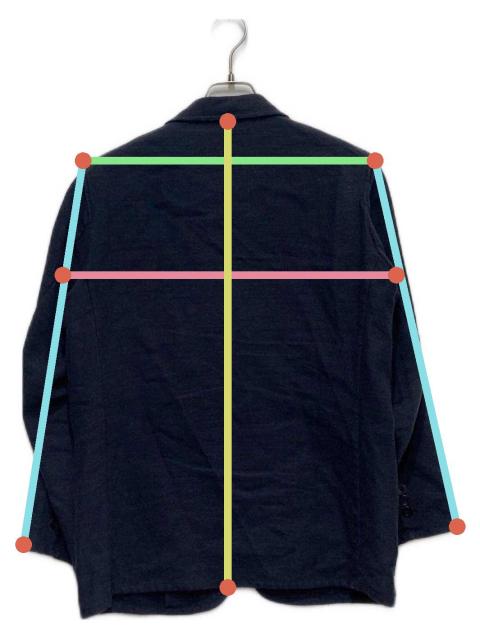 中古・古着通販】COMOLI (コモリ) ウールリネン 3Bジャケット ネイビー