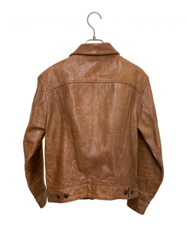 GAP BLUE JEANSレザージャケット3rdジャケットトラッカージャケット 中古・古着通販】GAP BLUE JEANS (ギャップブルージーンズ) 3rdレザー