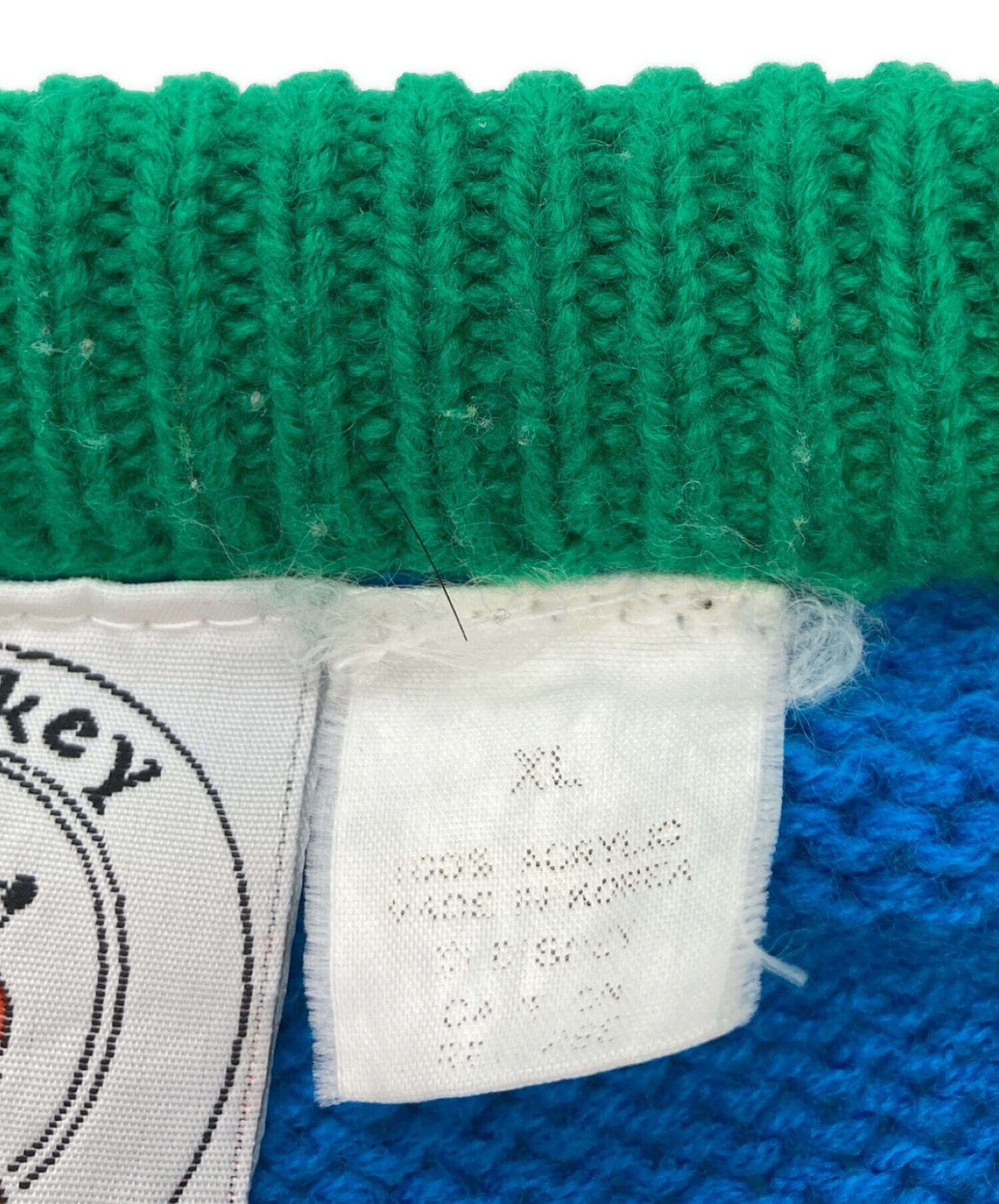 中古・古着通販】MICKEY (ミッキー) キャラクターニット グリーン