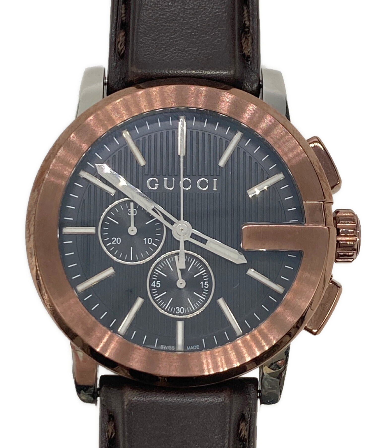 【訳あり】GUCCI G-クロノ　クロノグラフ　腕時計 ステンレス 中古・古着通販】GUCCI (グッチ) Gクロノグラフ / 腕時計｜ブランド