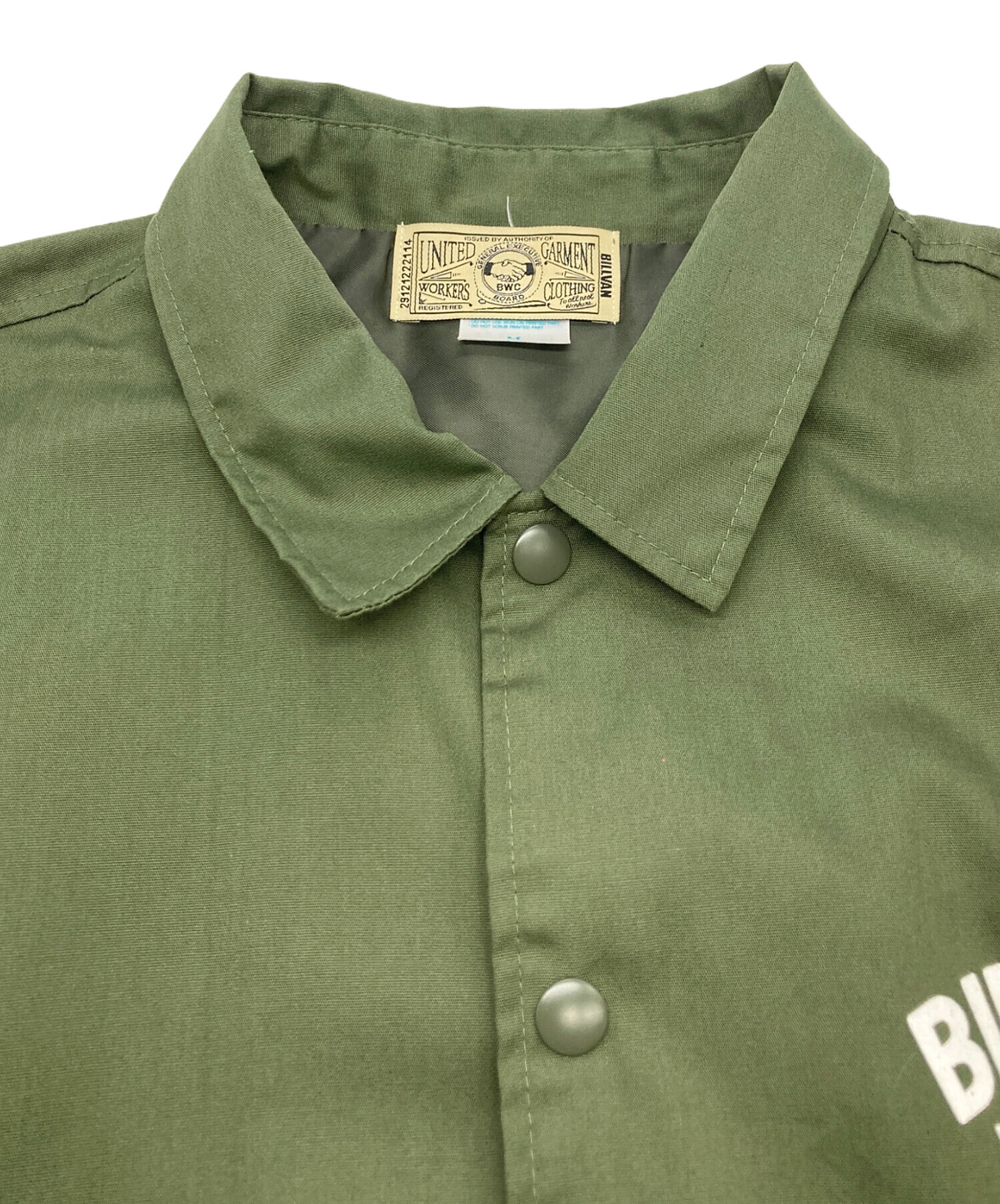 中古・古着通販】BILLVAN (ビルバン) コーチジャケット オリーブ 